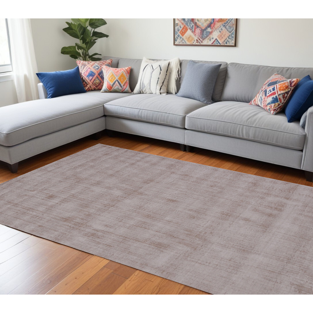 9' X 12' Camel Hand Loomed Area Rug