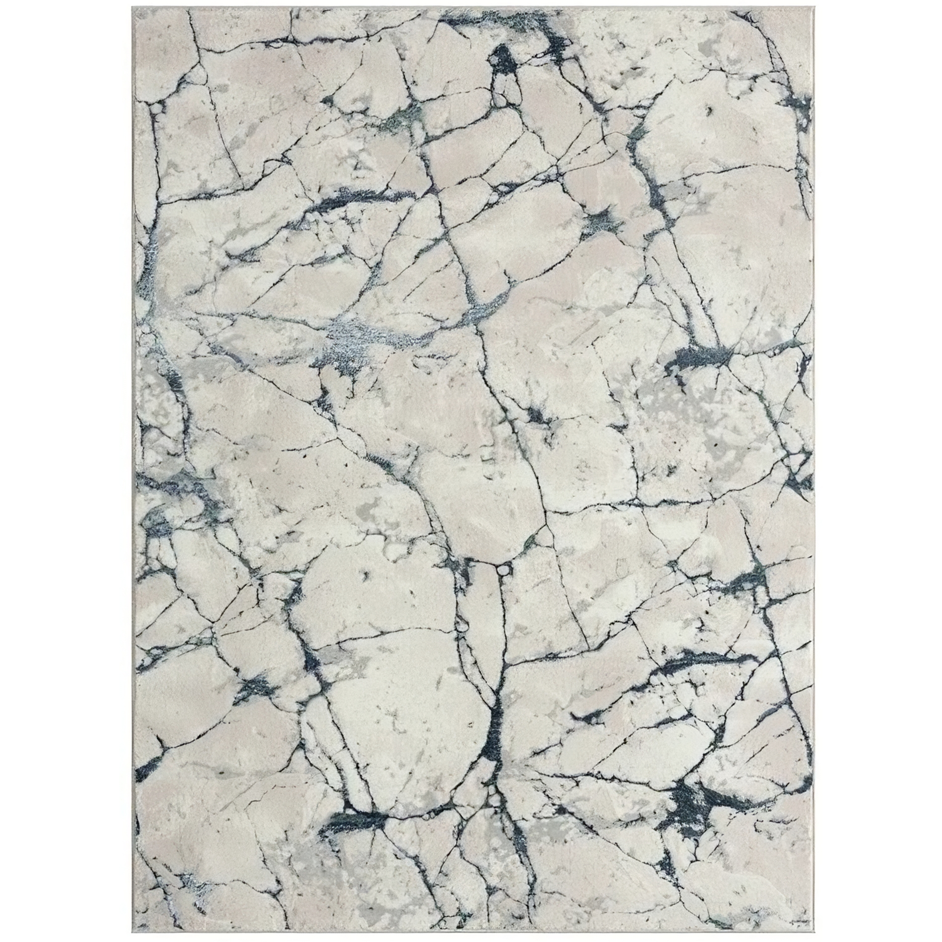 2' X 3' Blue and Gray Abstract Area Rug