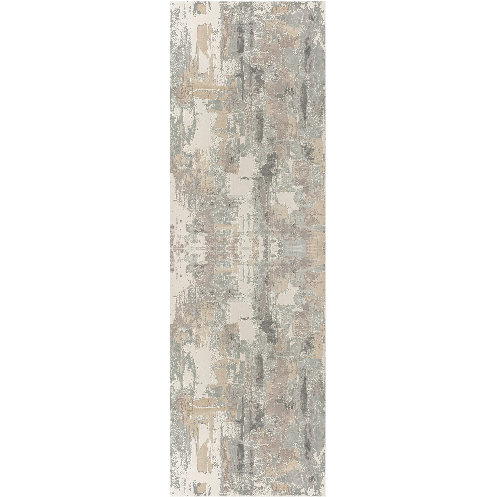 4' X 6' Beige and Gray Abstract Area Rug