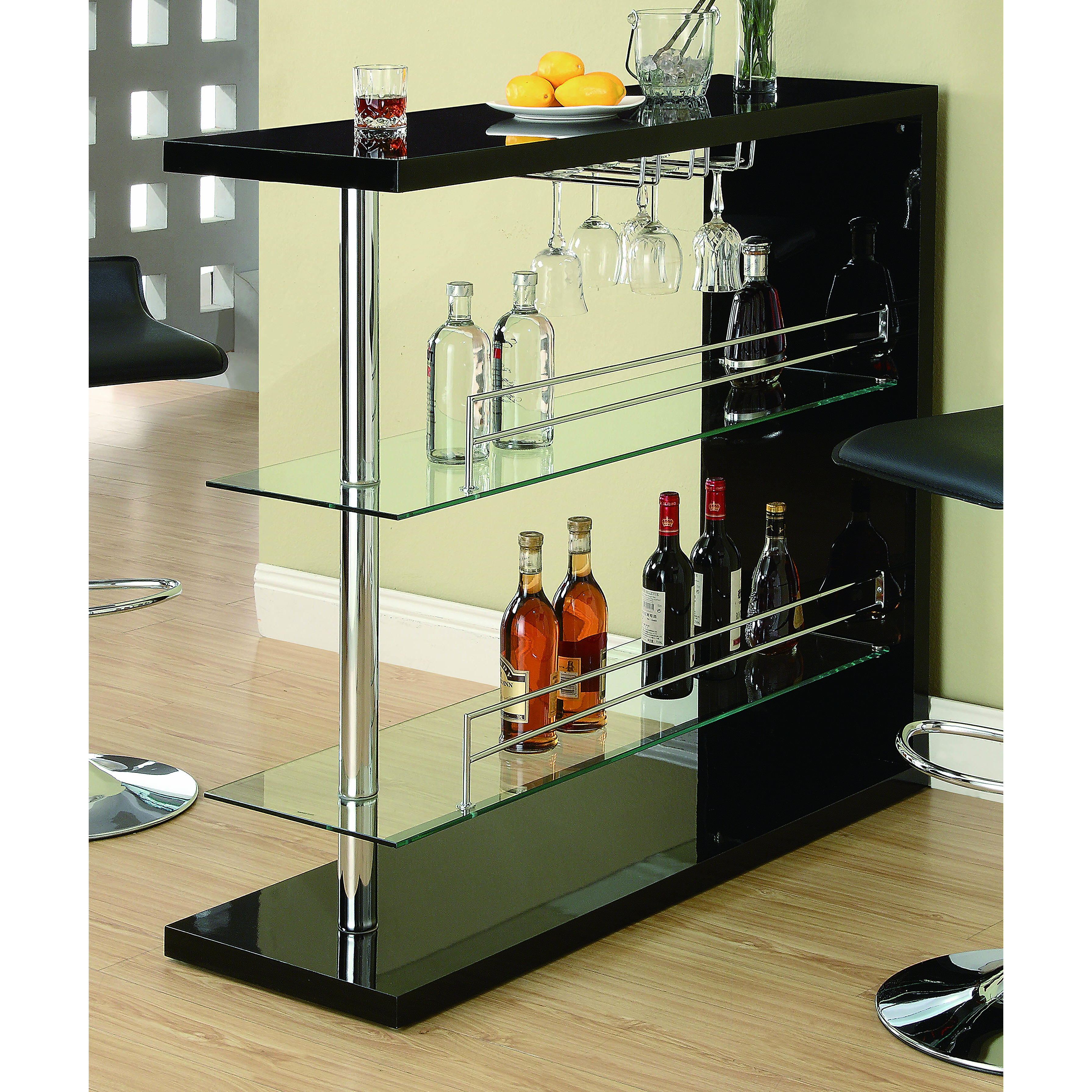 Contemporary Black Bar Unit