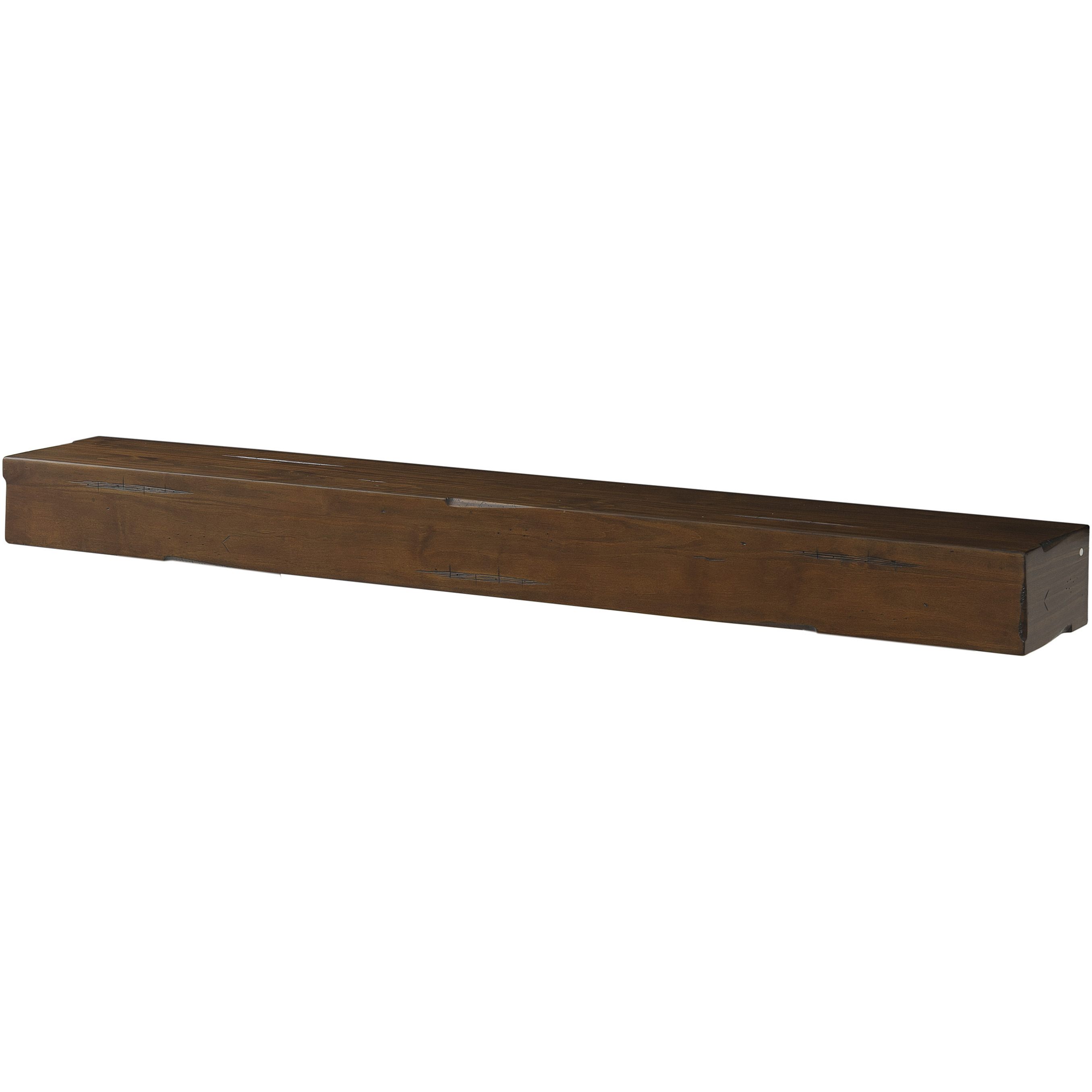 The Shenandoah 72" Shelf or Mantel Shelf Cherry Rustic Distressed Finish