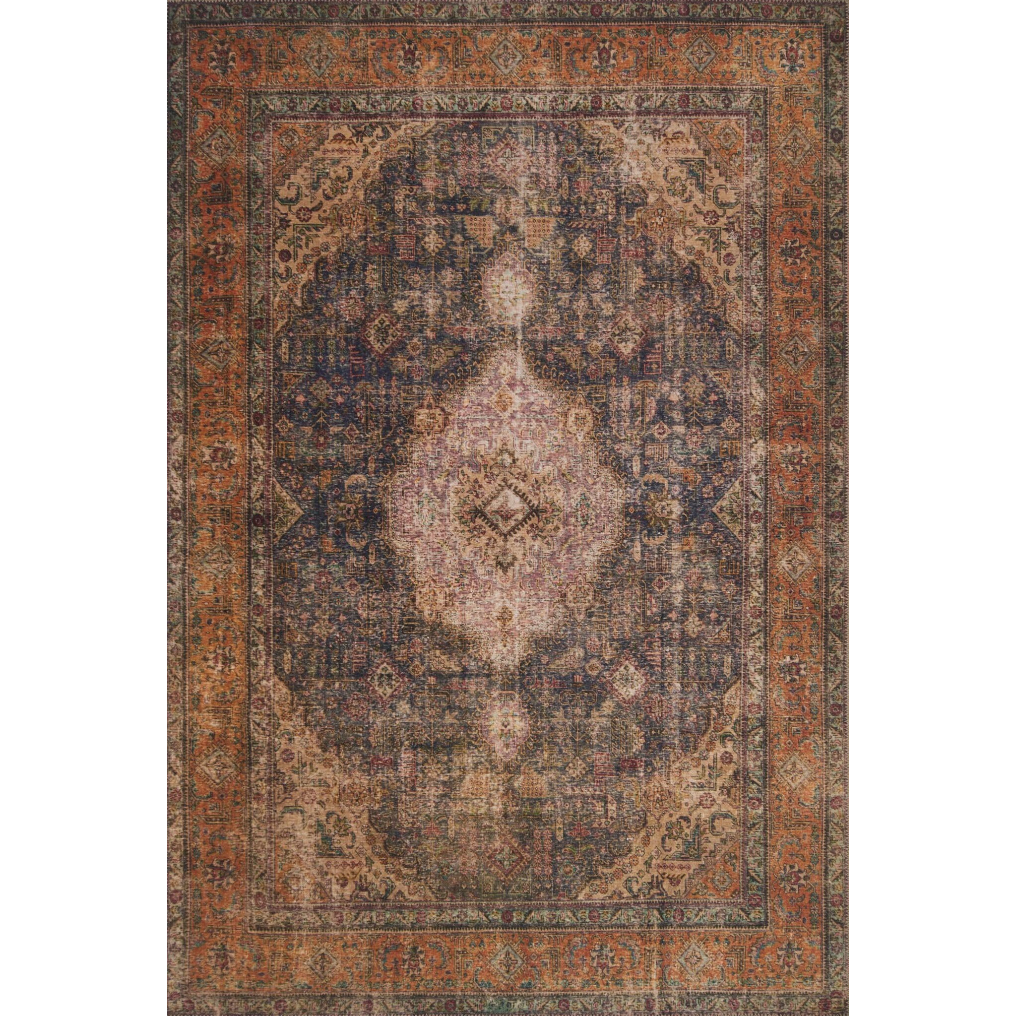 LOREN COLLECTION LQ-02 PLUM / MULTI - 2'-6" X 7'-6"