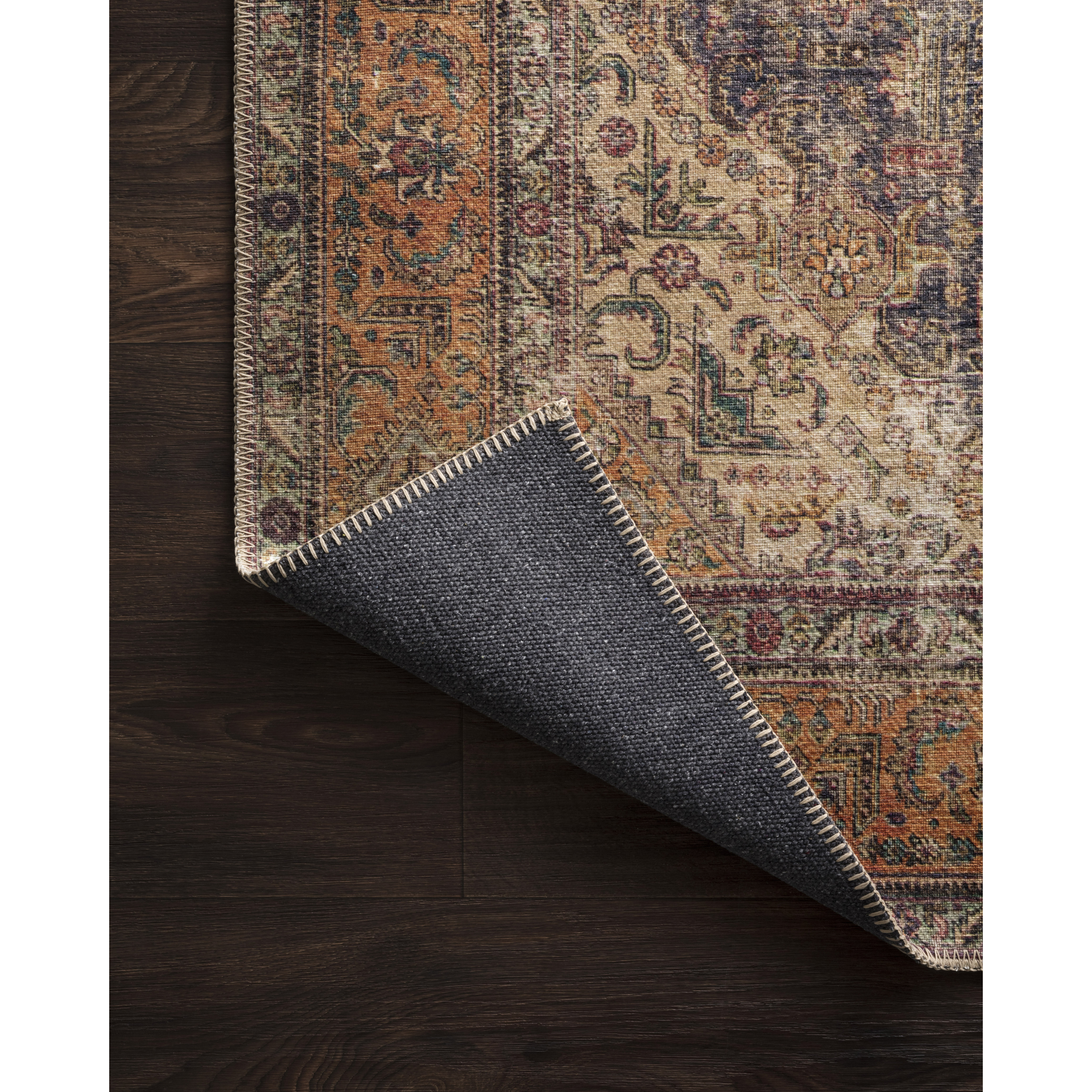 LOREN COLLECTION LQ-02 PLUM / MULTI - 2'-6" X 7'-6"