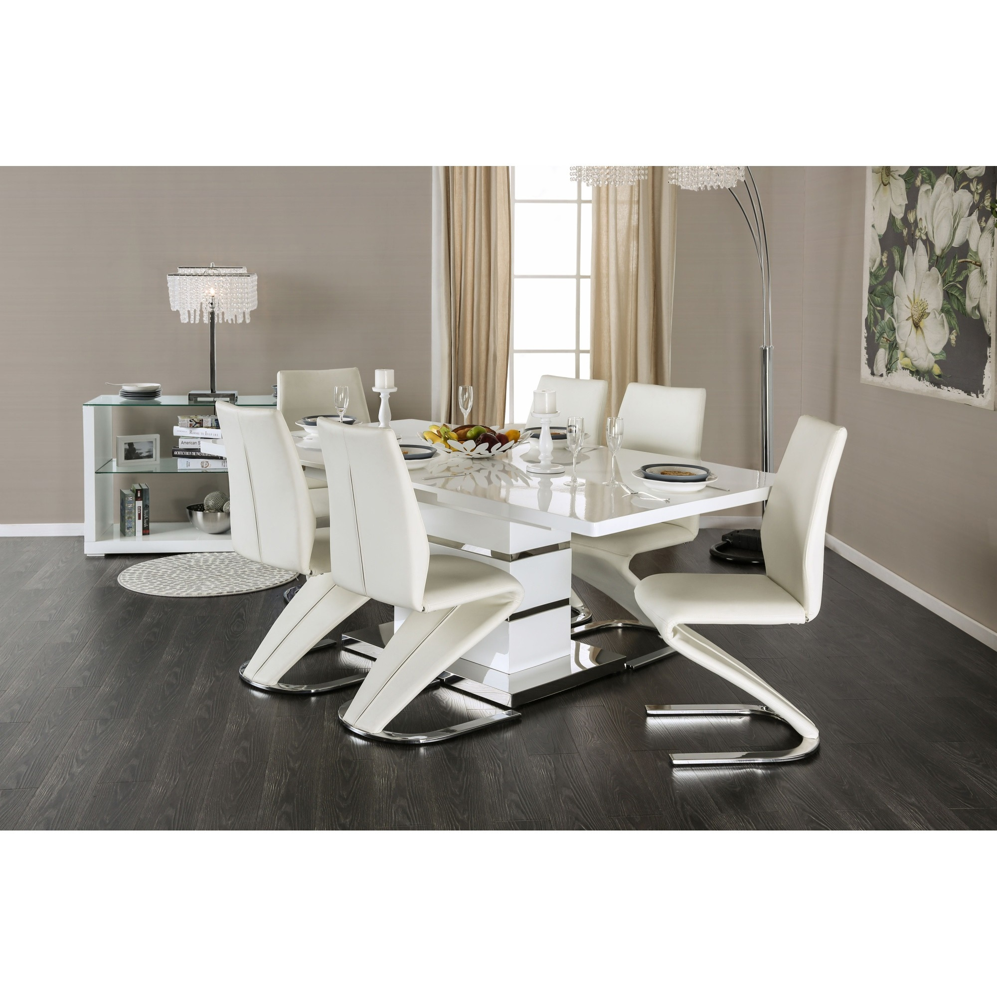 Masika Curved Leatherette Dining Chair