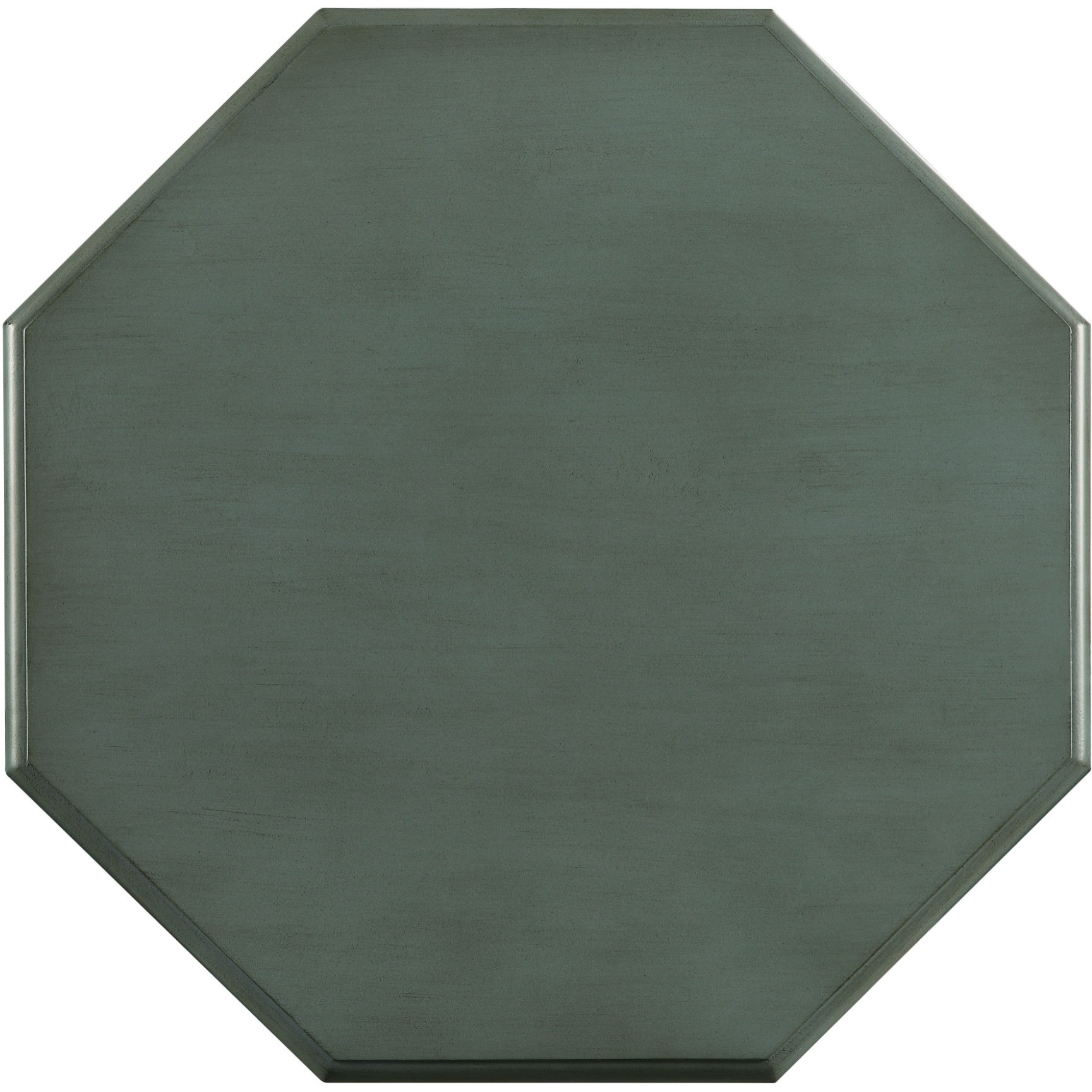 Bazina Octagon Accent Table Transitional Style - Antique Teal