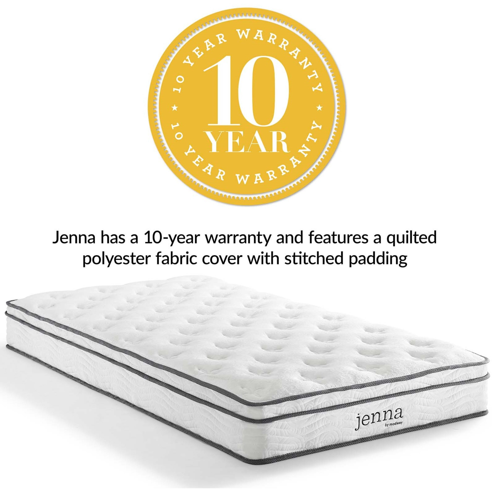 Jenna 8" Narrow Twin Innerspring Mattress White