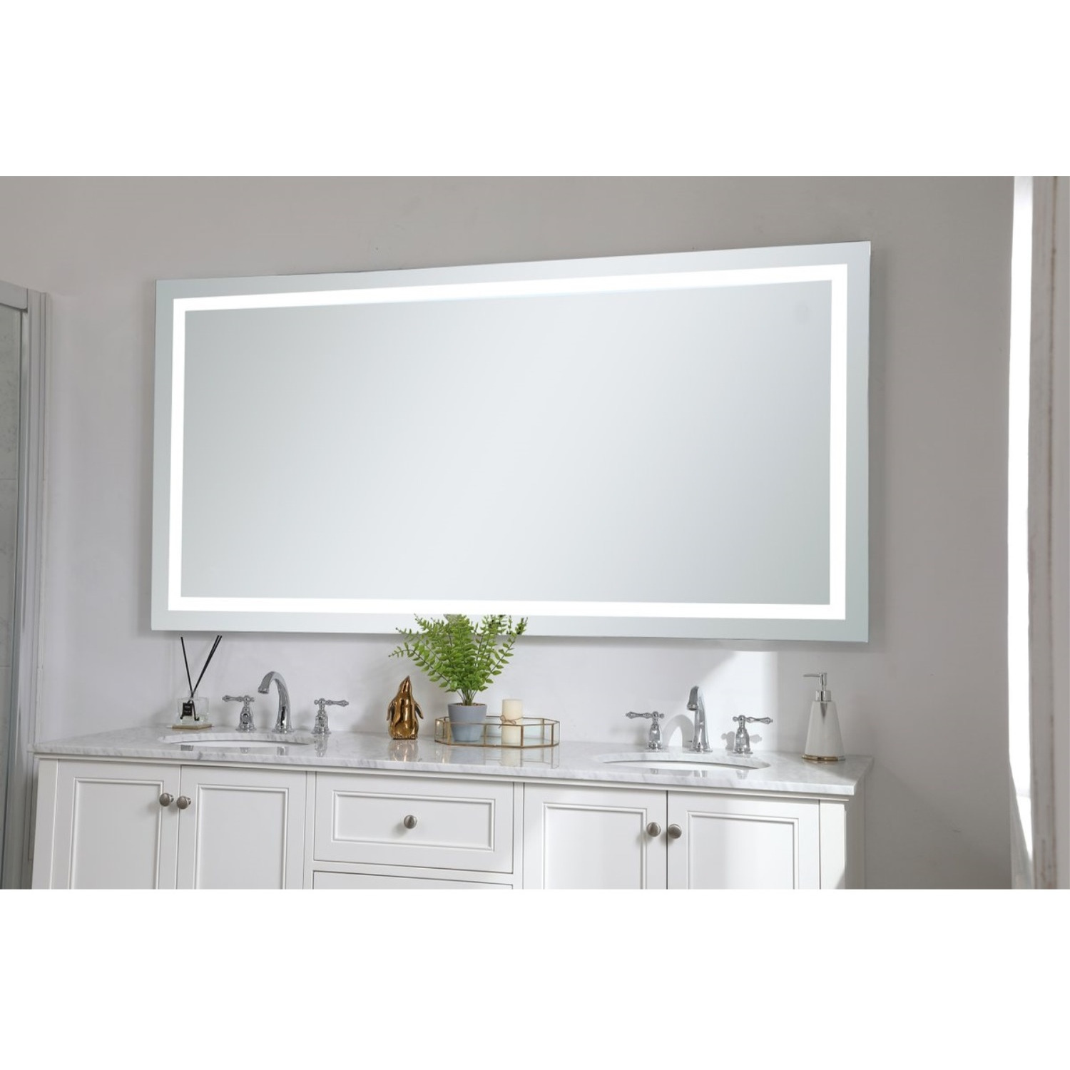 Hardwired LED Mirror W36 x H72 Dimmable 5000K