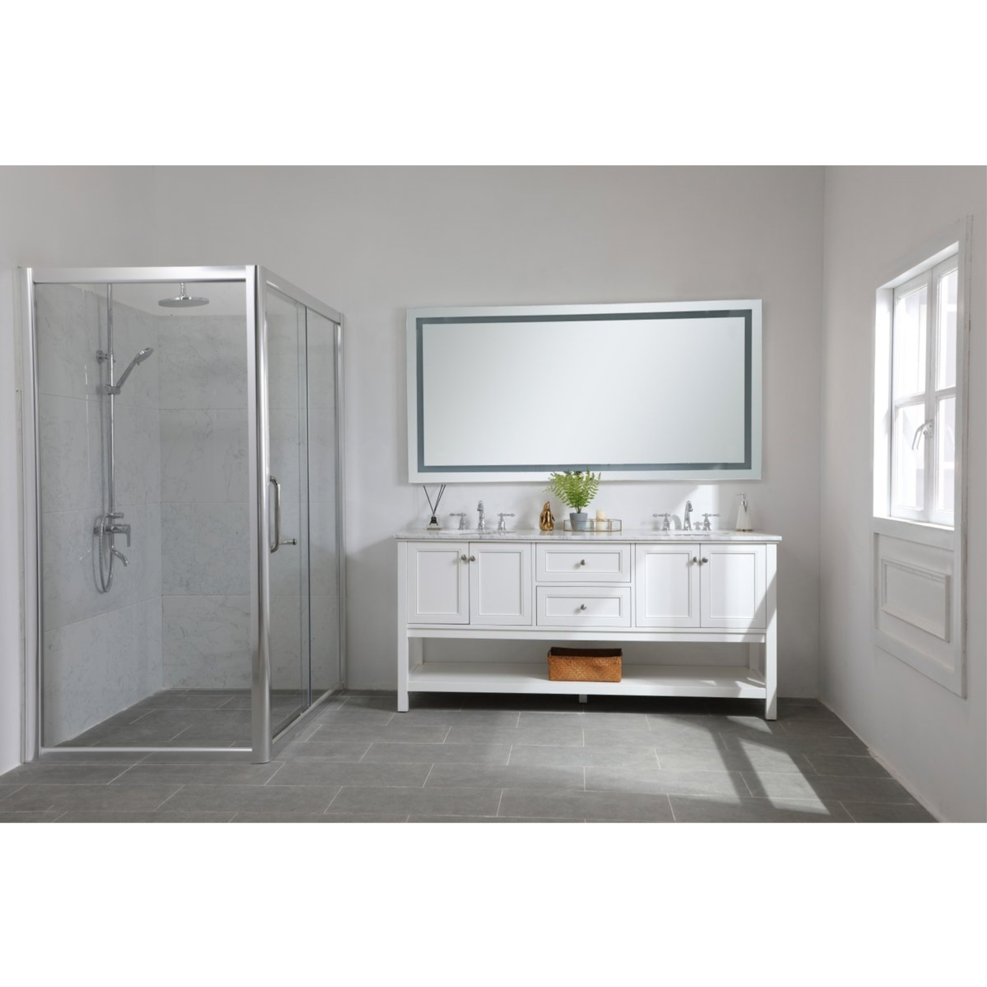 Hardwired LED Mirror W36 x H72 Dimmable 5000K