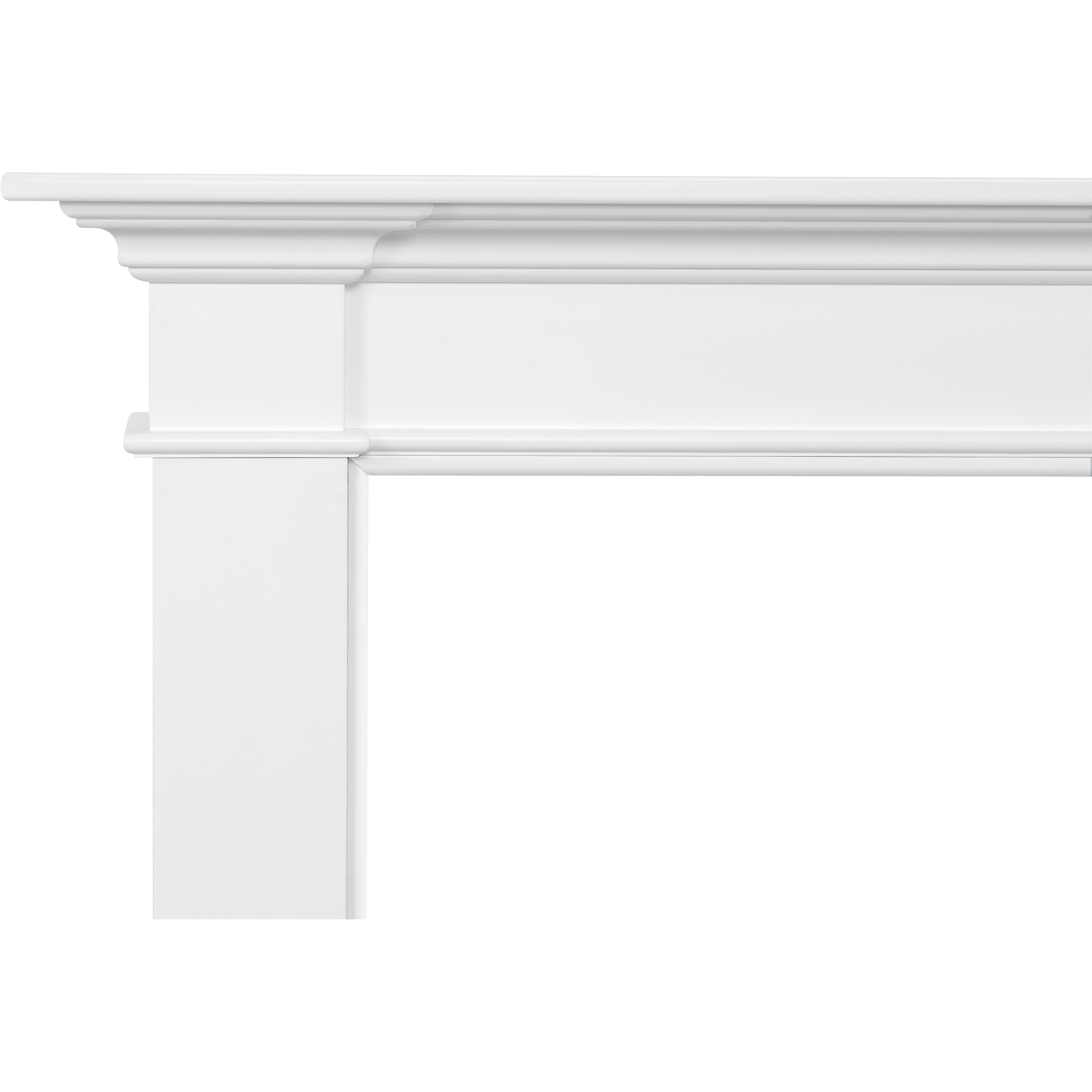 The Radford 48" Fireplace Mantel MDF White Paint