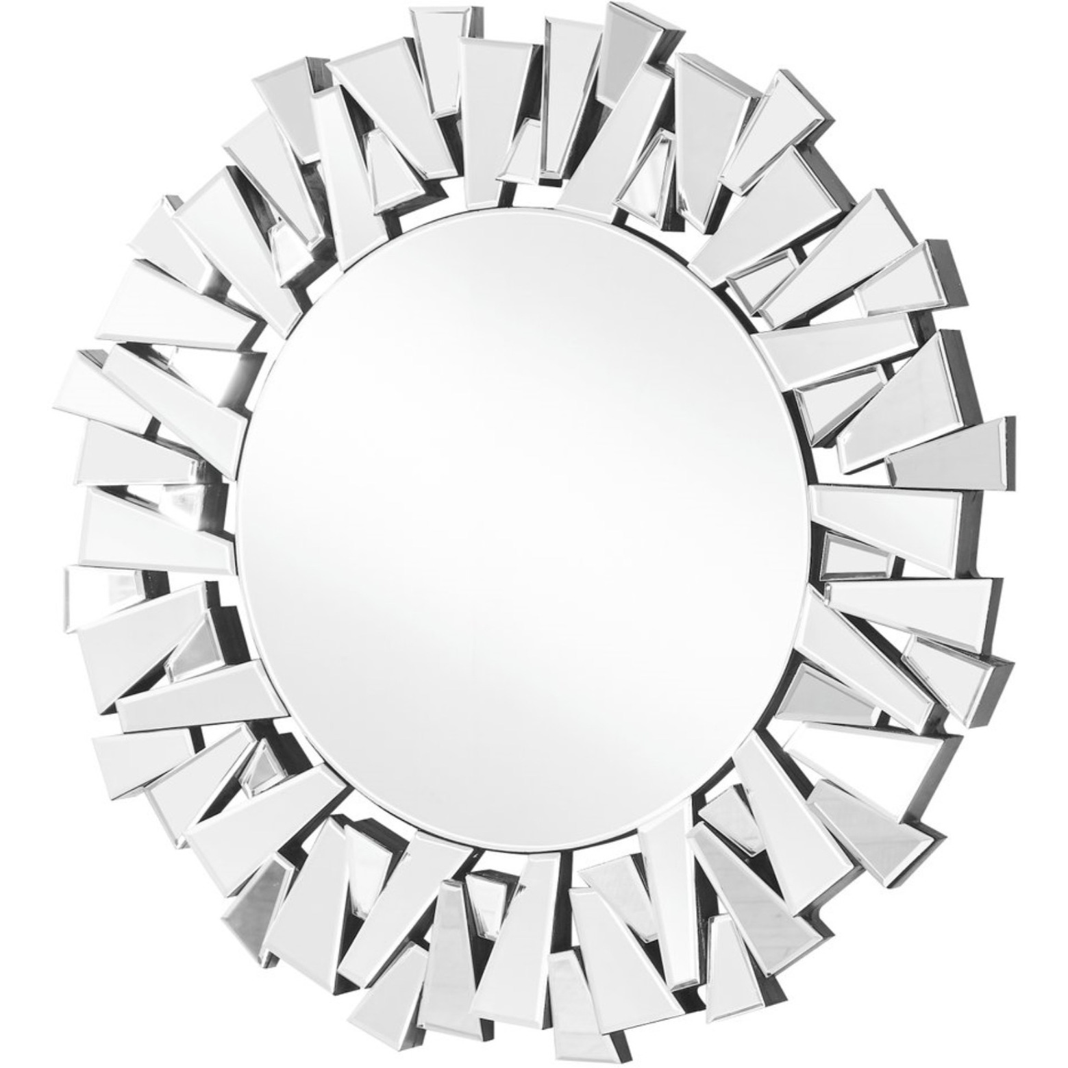 Sparkle 39.5 in. Contemporary Round Mirror in Clear