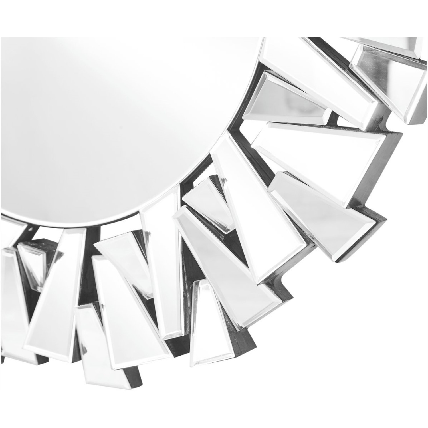 Sparkle 39.5 in. Contemporary Round Mirror in Clear