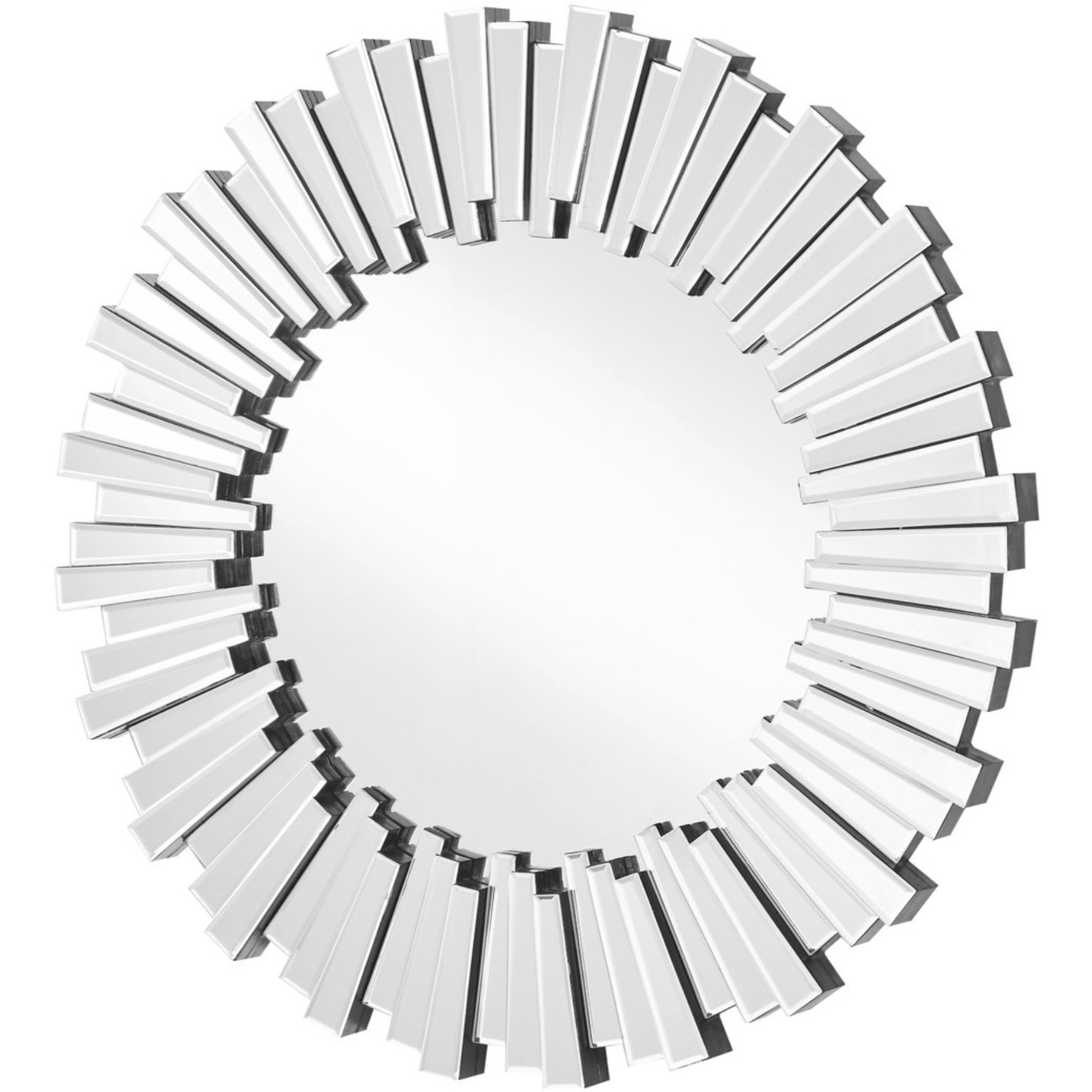 Sparkle 31.5 in. Contemporary Round Mirror in Clear