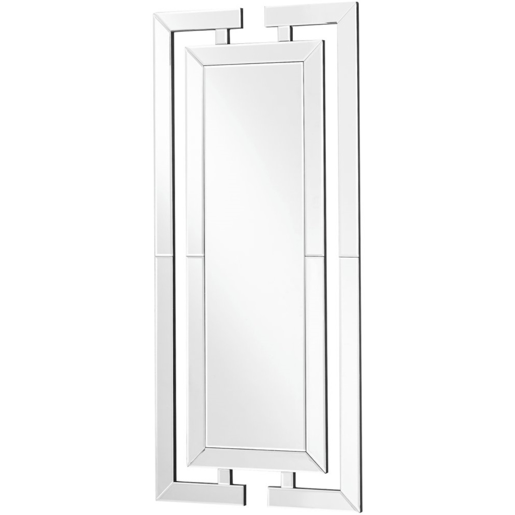 Sparkle 21 in. Contemporary Rectangle Mirror in Clear