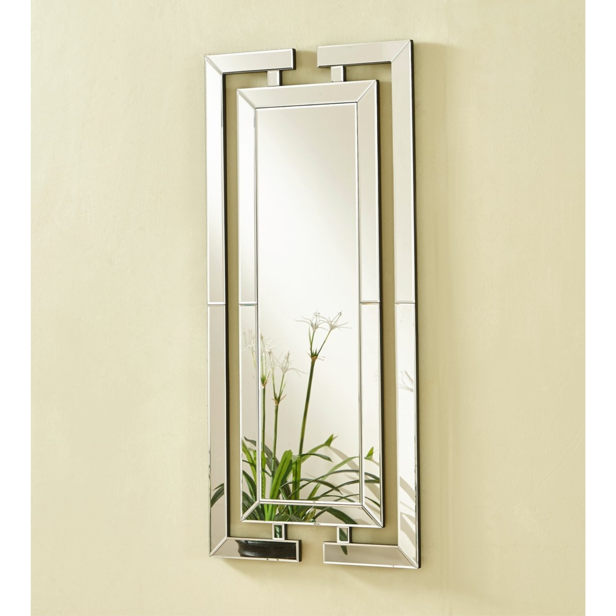 Sparkle 21 in. Contemporary Rectangle Mirror in Clear