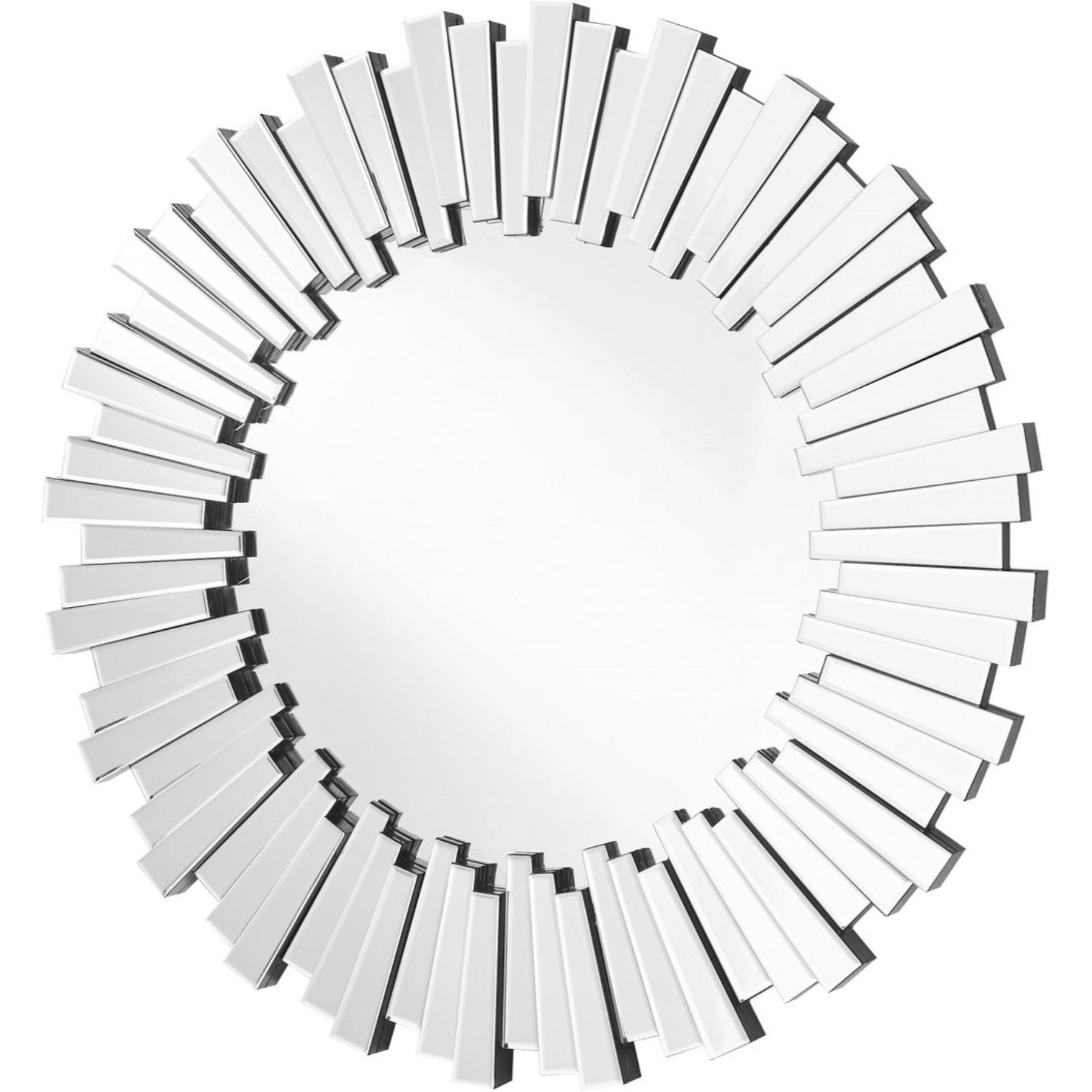 Sparkle 39.5 in. Contemporary Round Mirror in Clear