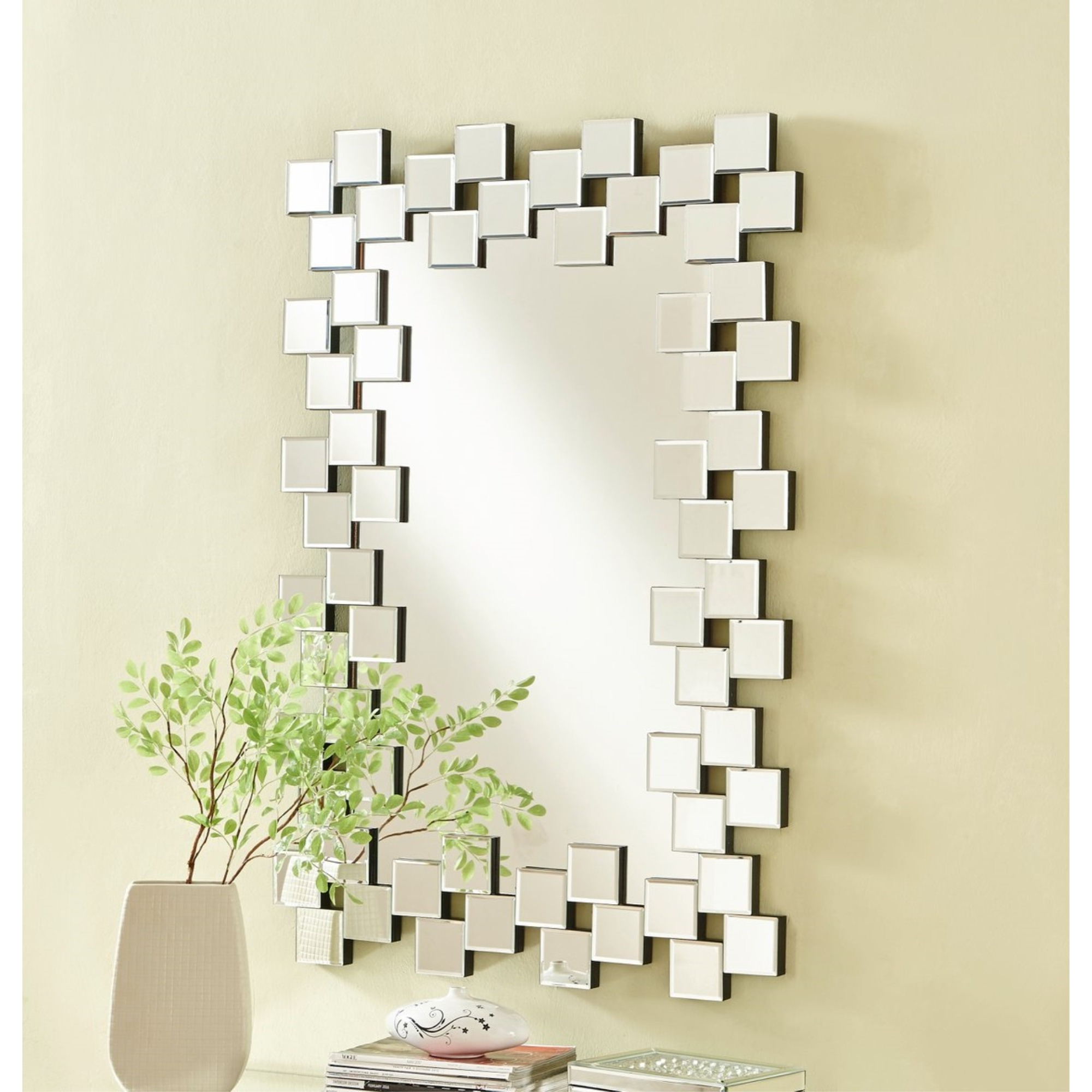 Sparkle 31.5 in. Contemporary Rectangle Mirror in Clear