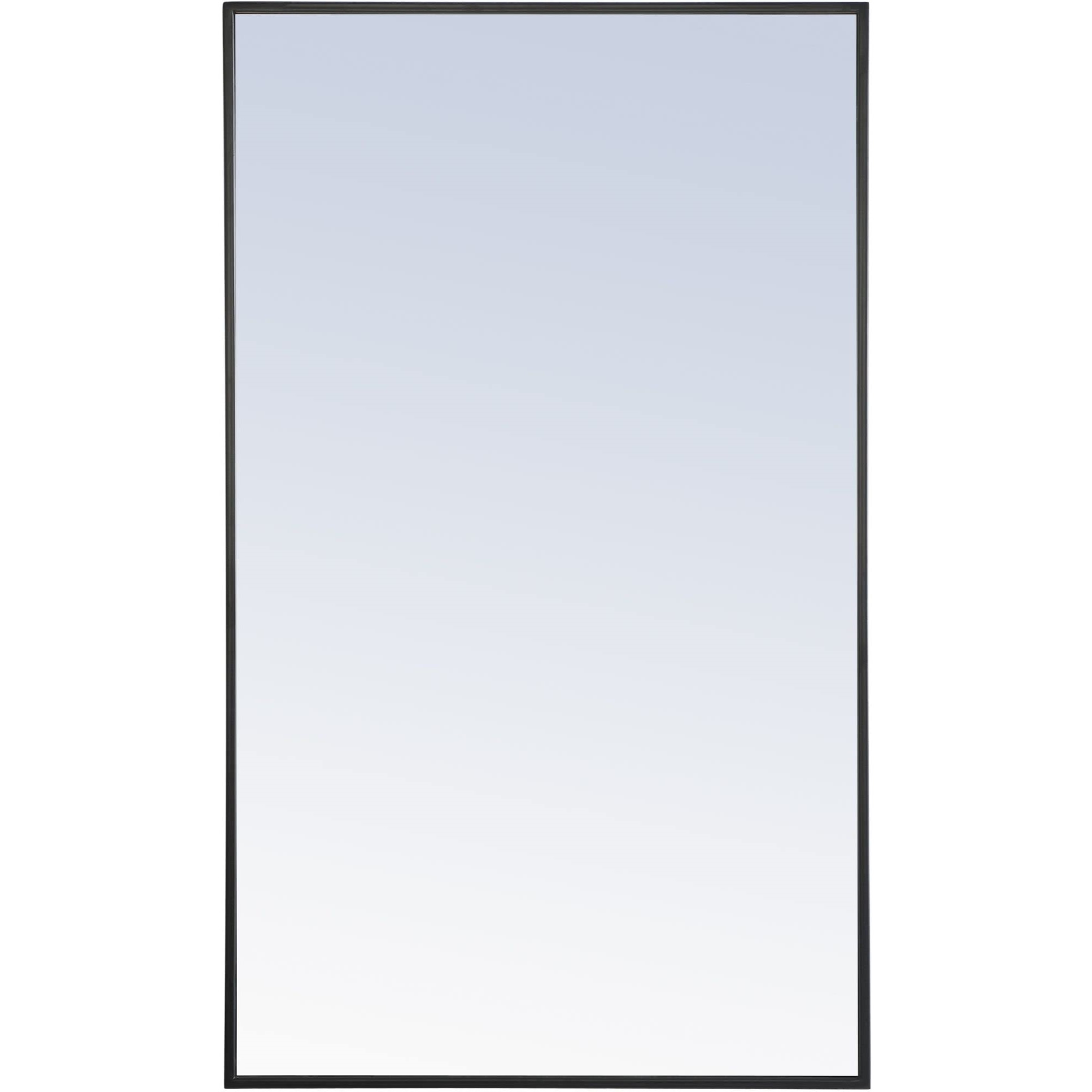 Metal frame Rectangle Mirror 24 inch Black