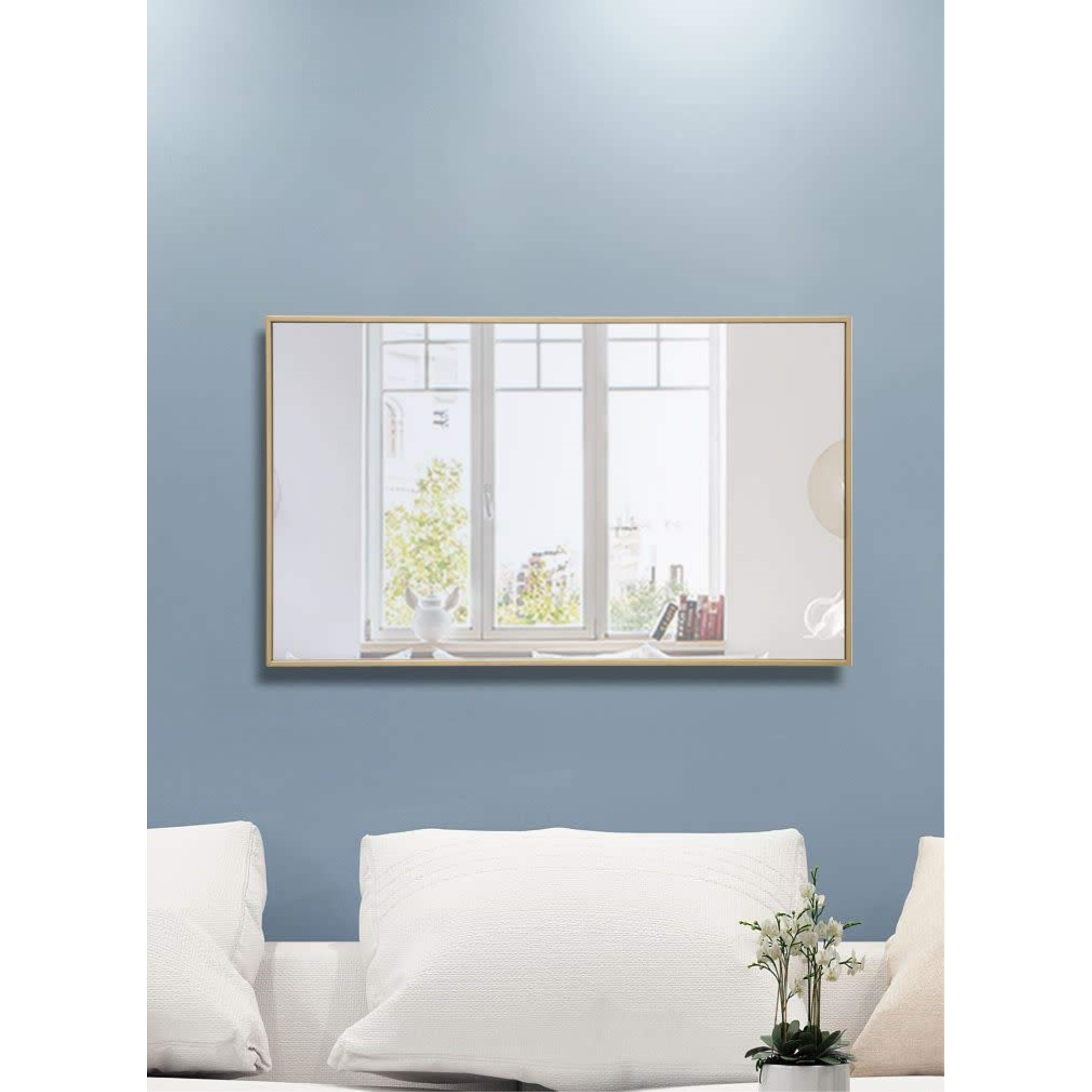 Metal frame Rectangle Mirror 24 inch Black