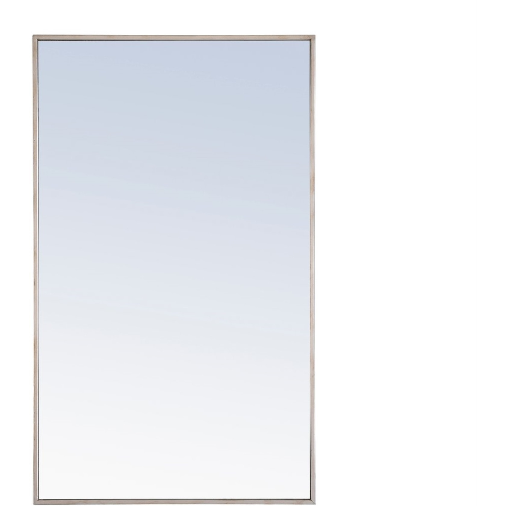 Metal frame Rectangle Mirror 24 inch Silver