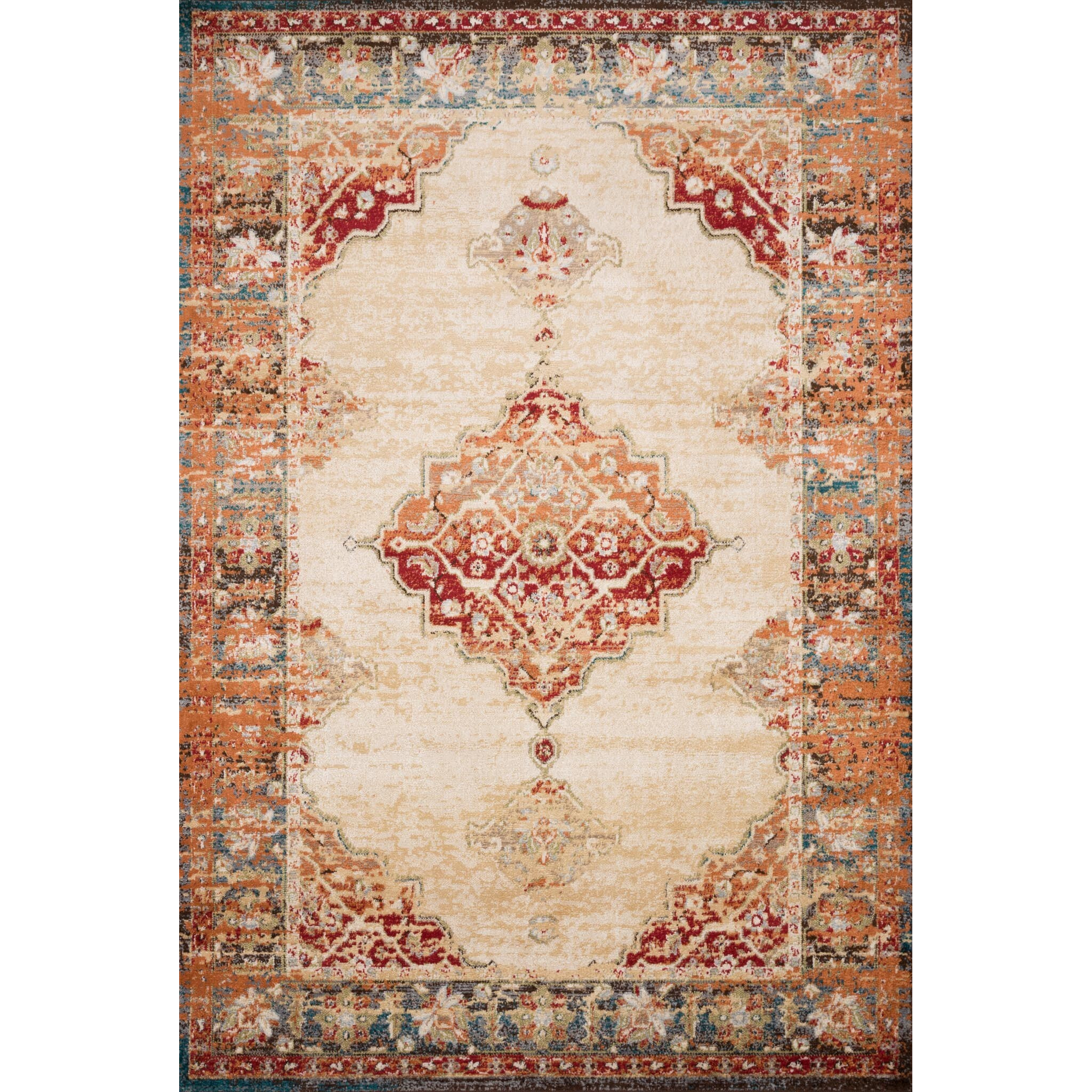 Isadora 8'-11" X 12' Rug, Ant. Ivory / Sunset