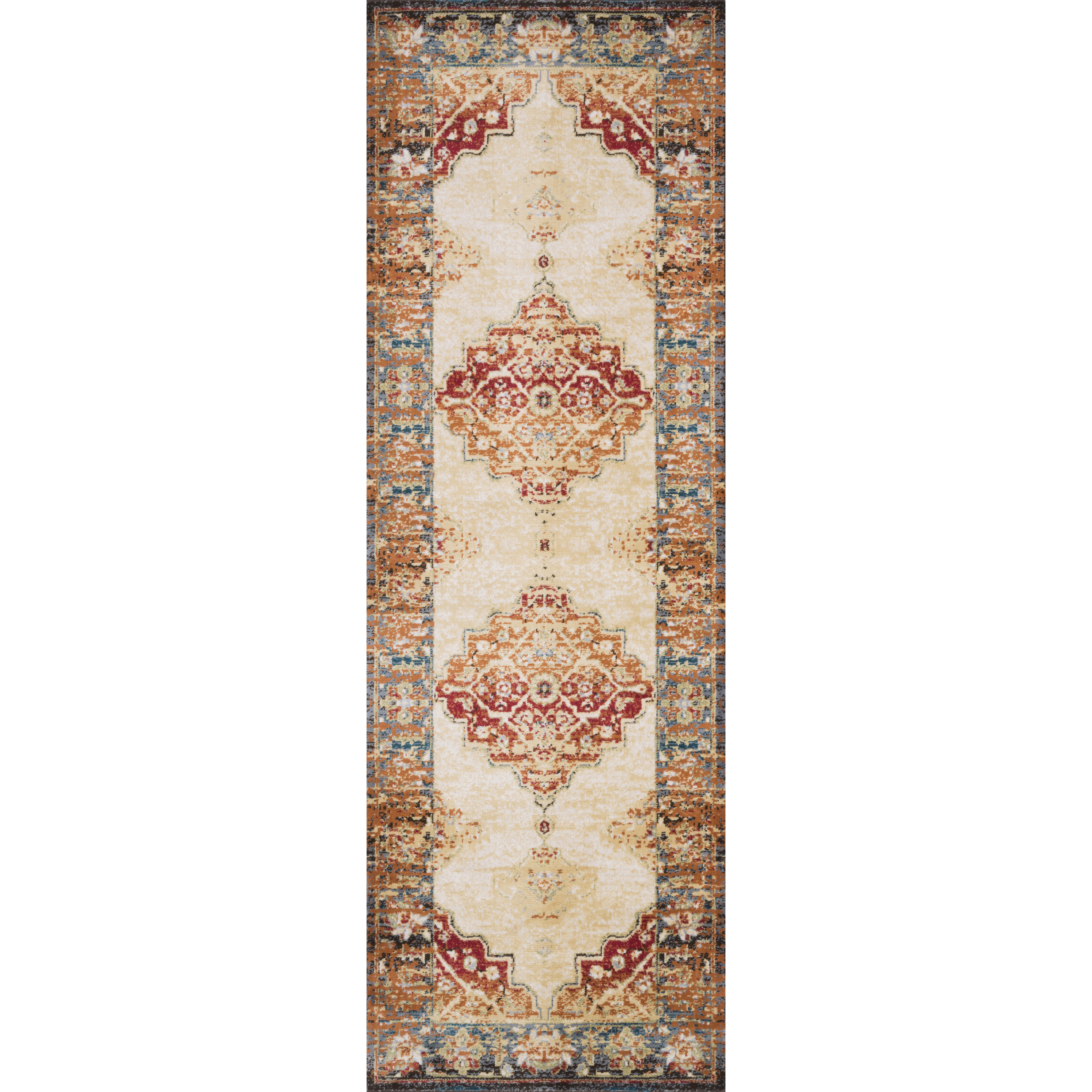 Isadora 8'-11" X 12' Rug, Ant. Ivory / Sunset