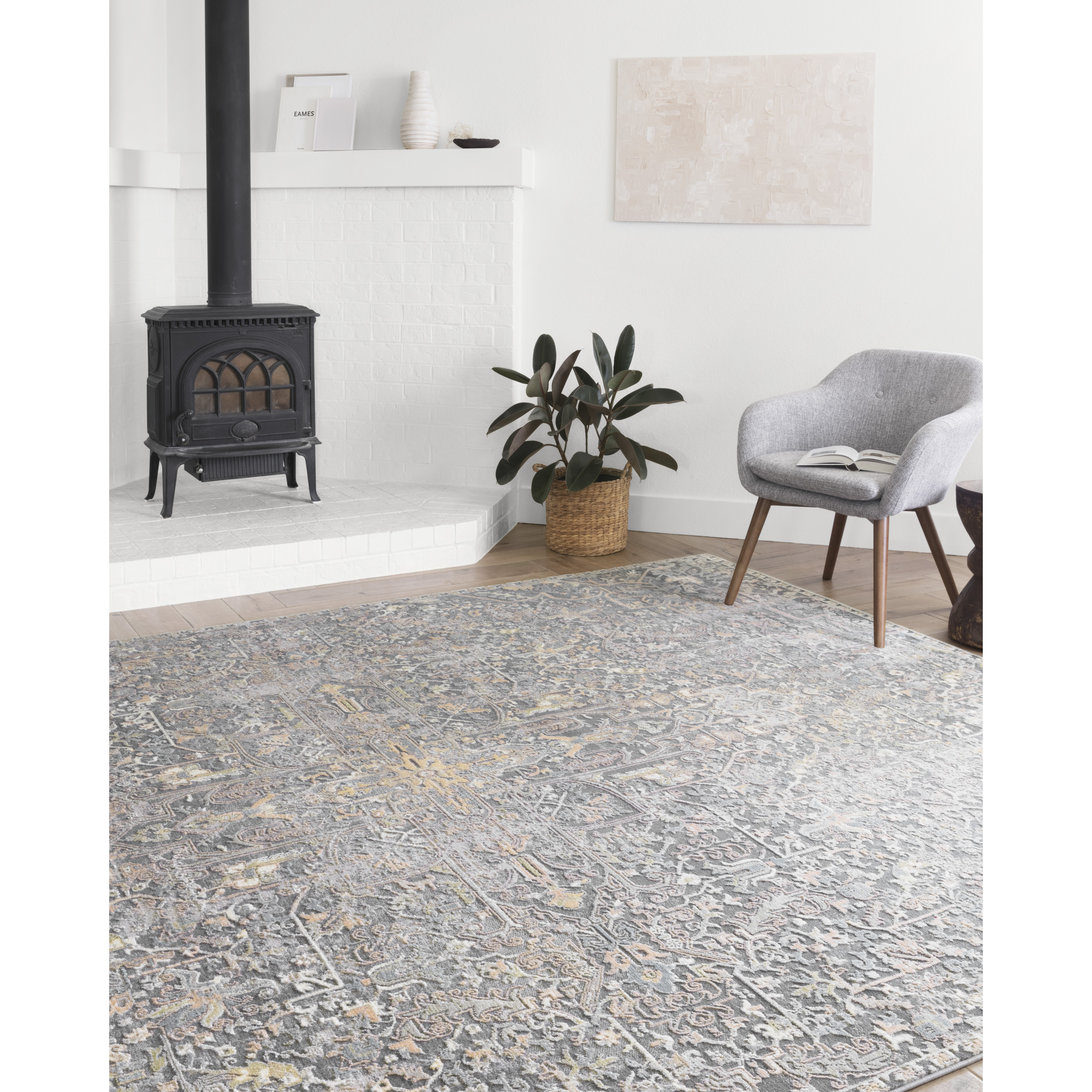 Lucia 2'-8" X 8' Rug, Charcoal / Multi