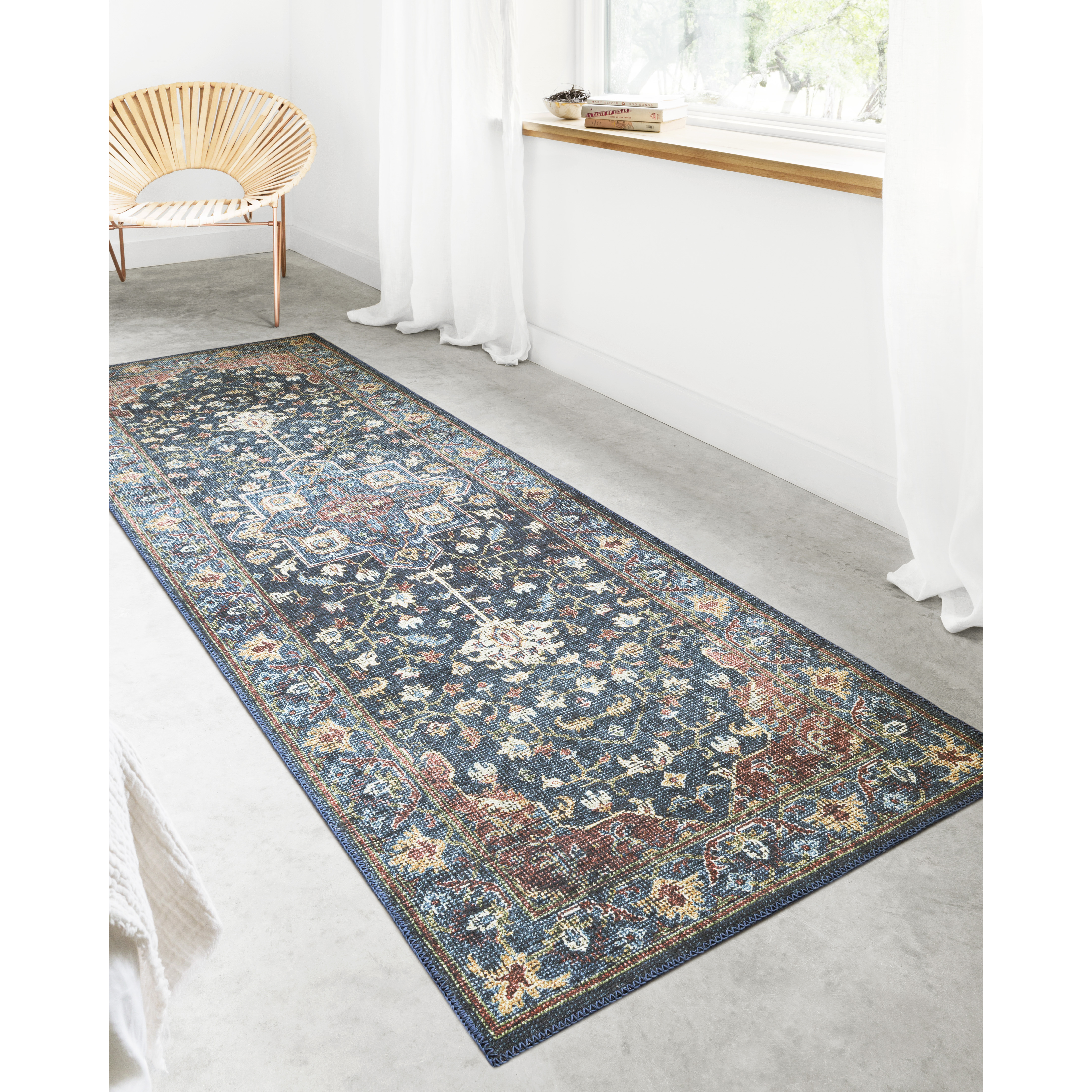 Skye 9'-0" X 12'-0" Rug, Denim / Brick