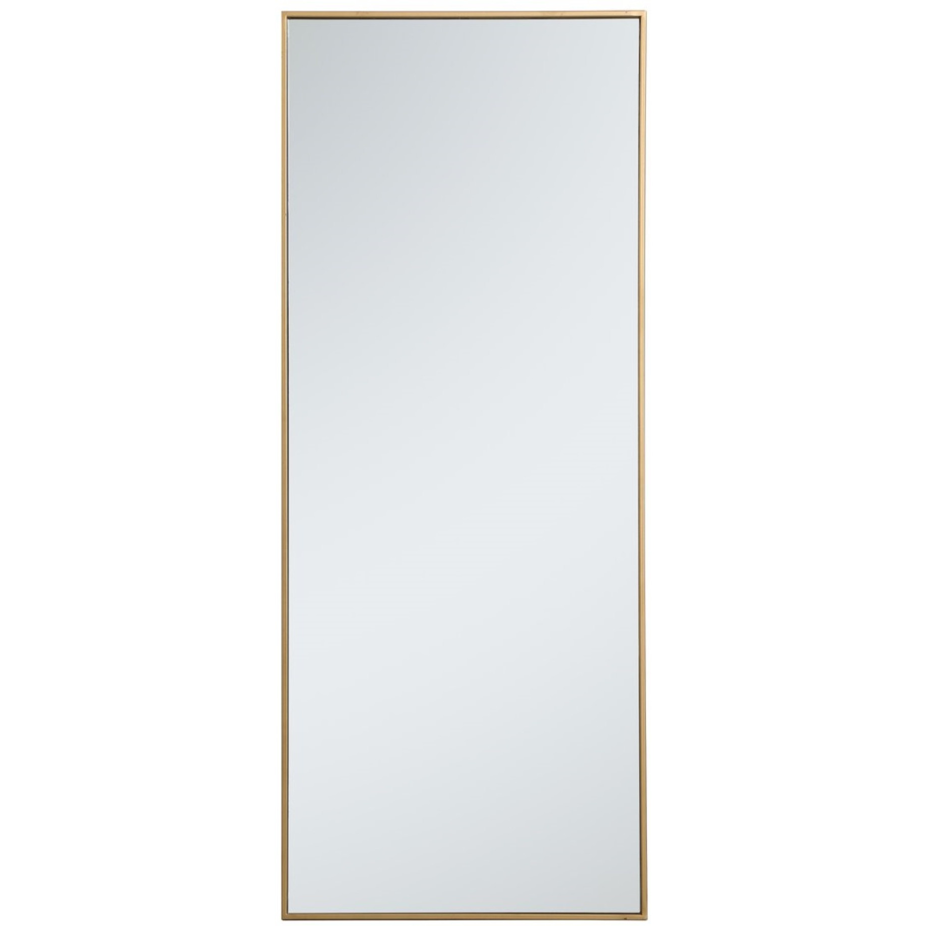 Metal frame rectangle mirror 24 inch in Brass