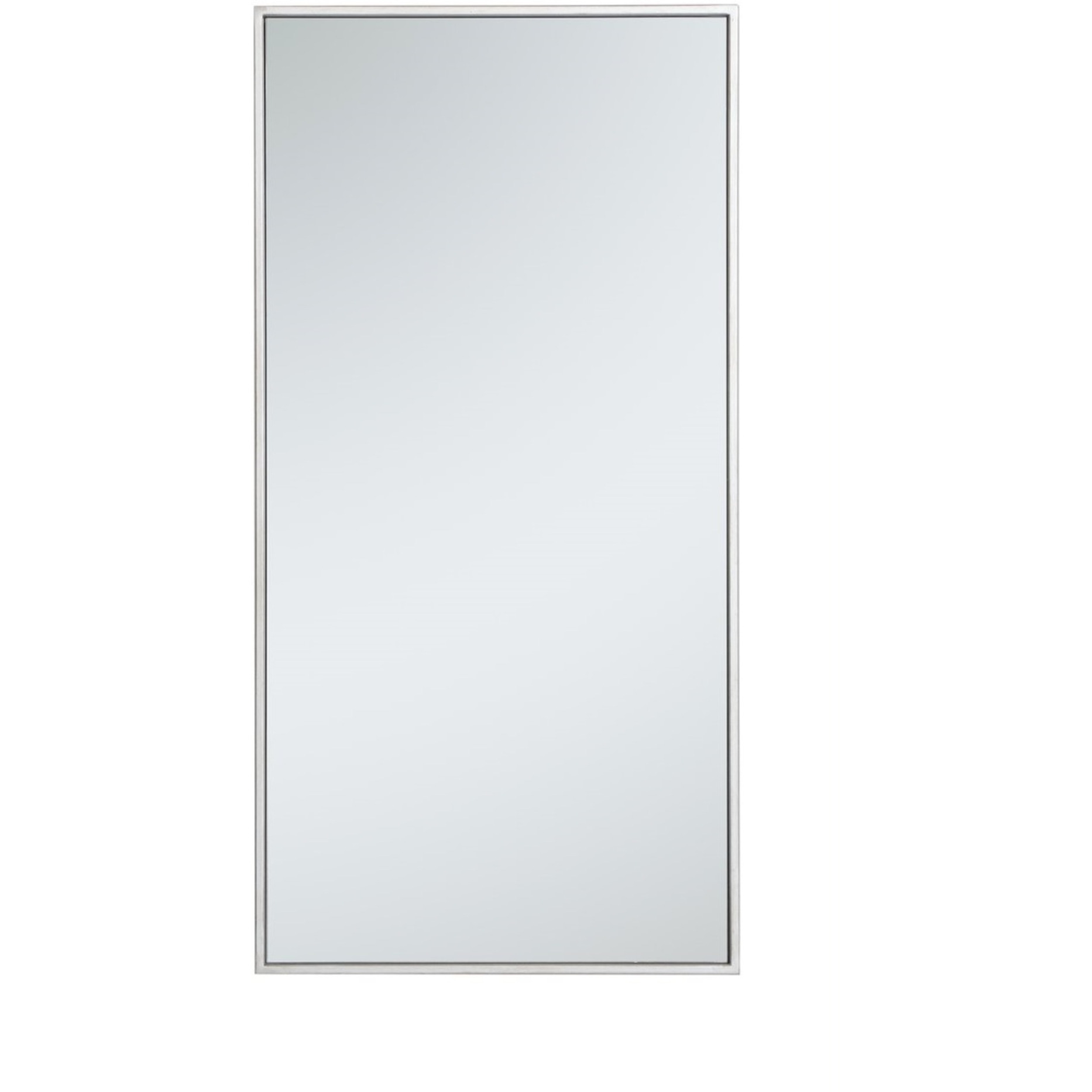 Metal frame rectangle mirror 18 inch in Sliver
