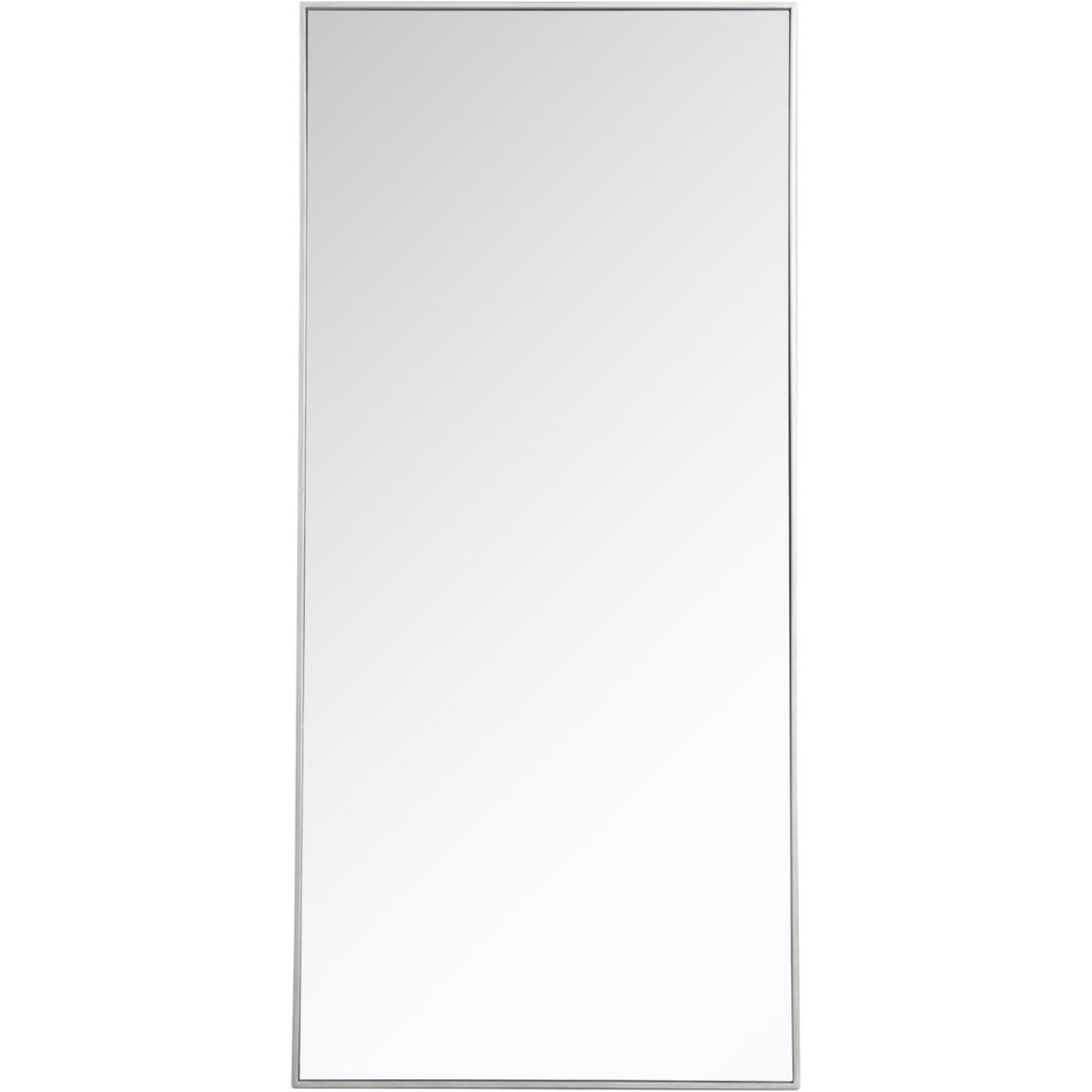 Metal frame rectangle mirror 30 inch in Sliver