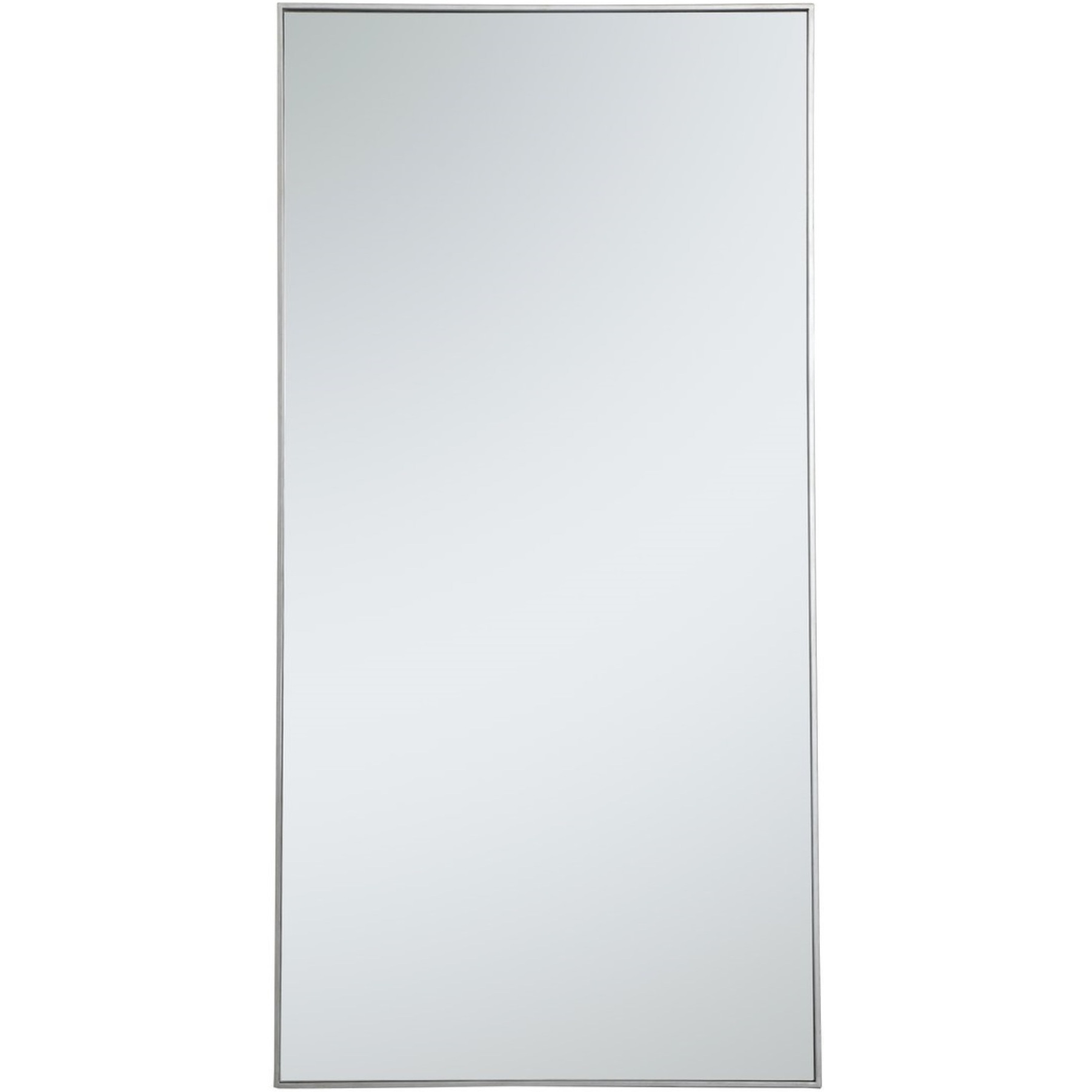 Metal frame rectangle mirror 36 inch in Sliver