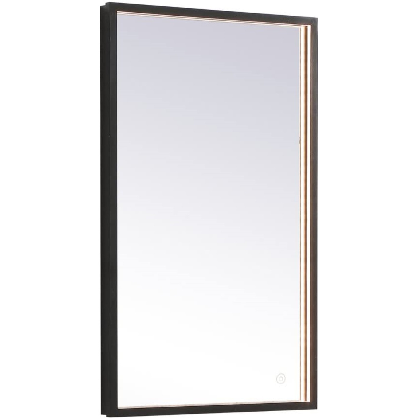 Pier 45 inch LED mirror with adjustable color temperature 3000K/4200K/6400K in black