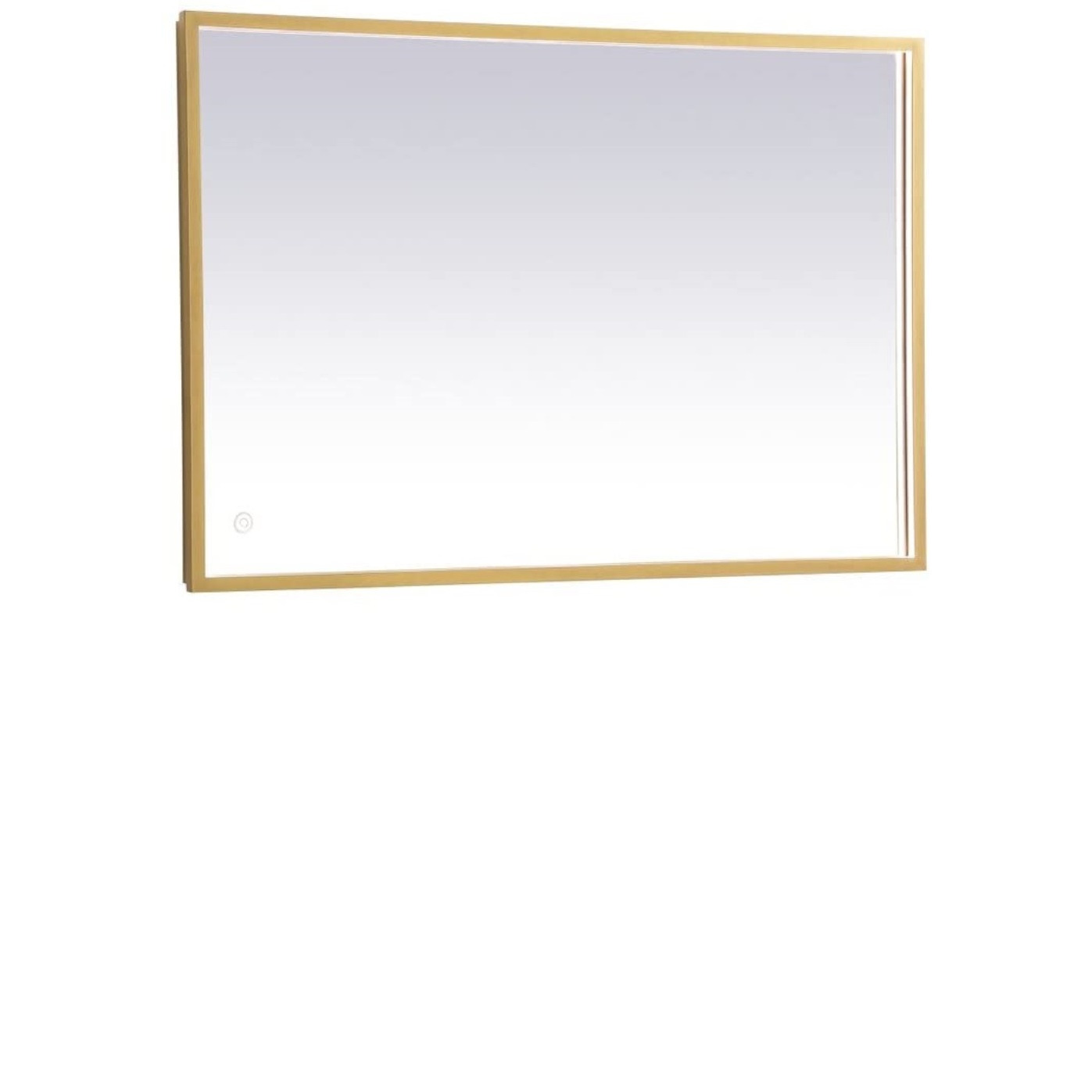 Pier 20x40 inch LED mirror with adjustable color temperature 3000K/4200K/6400K in brass