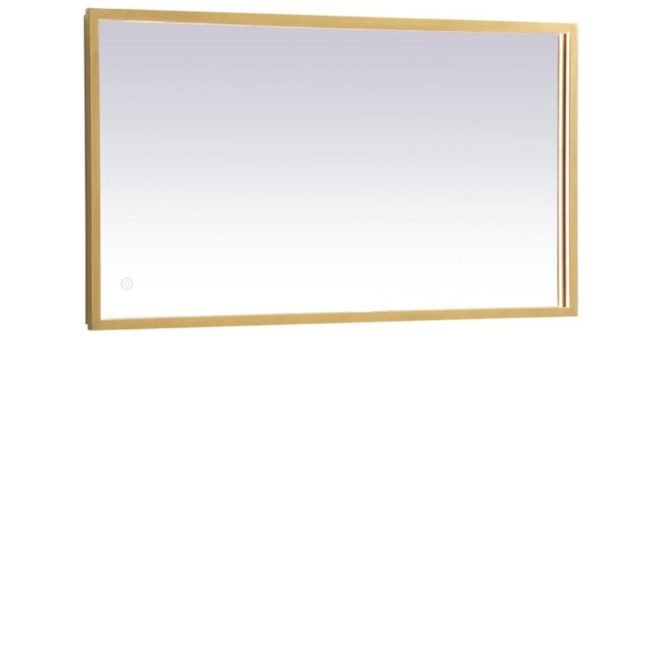 Pier 18x36 inch LED mirror with adjustable color temperature 3000K/4200K/6400K in brass
