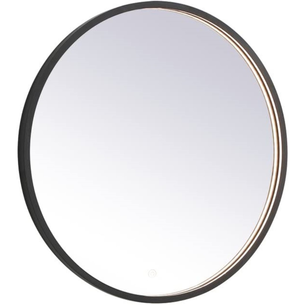 Pier 28 inch LED mirror with adjustable color temperature 3000K/4200K/6400K in black