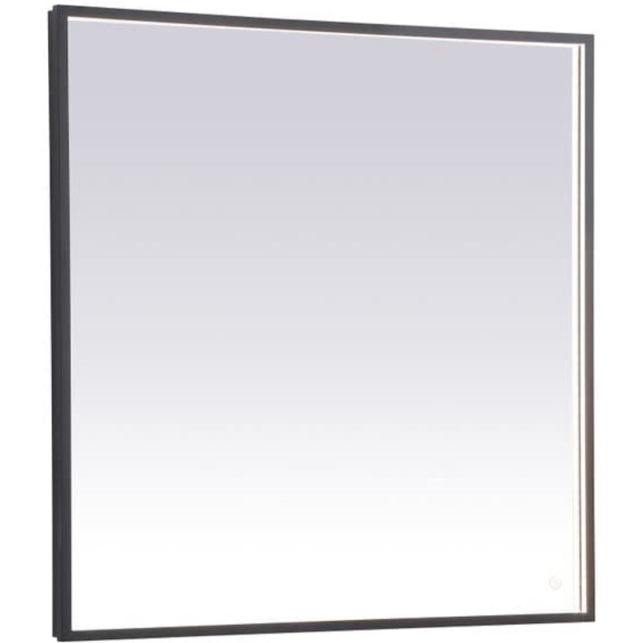 Pier 36x36 inch LED mirror with adjustable color temperature 3000K/4200K/6400K in black