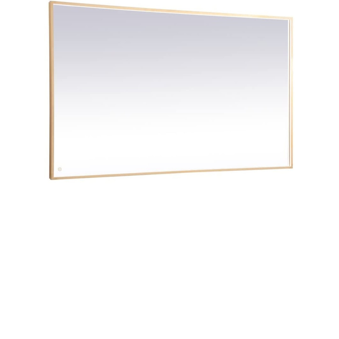 Pier 42x72 inch LED mirror with adjustable color temperature 3000K/4200K/6400K in brass