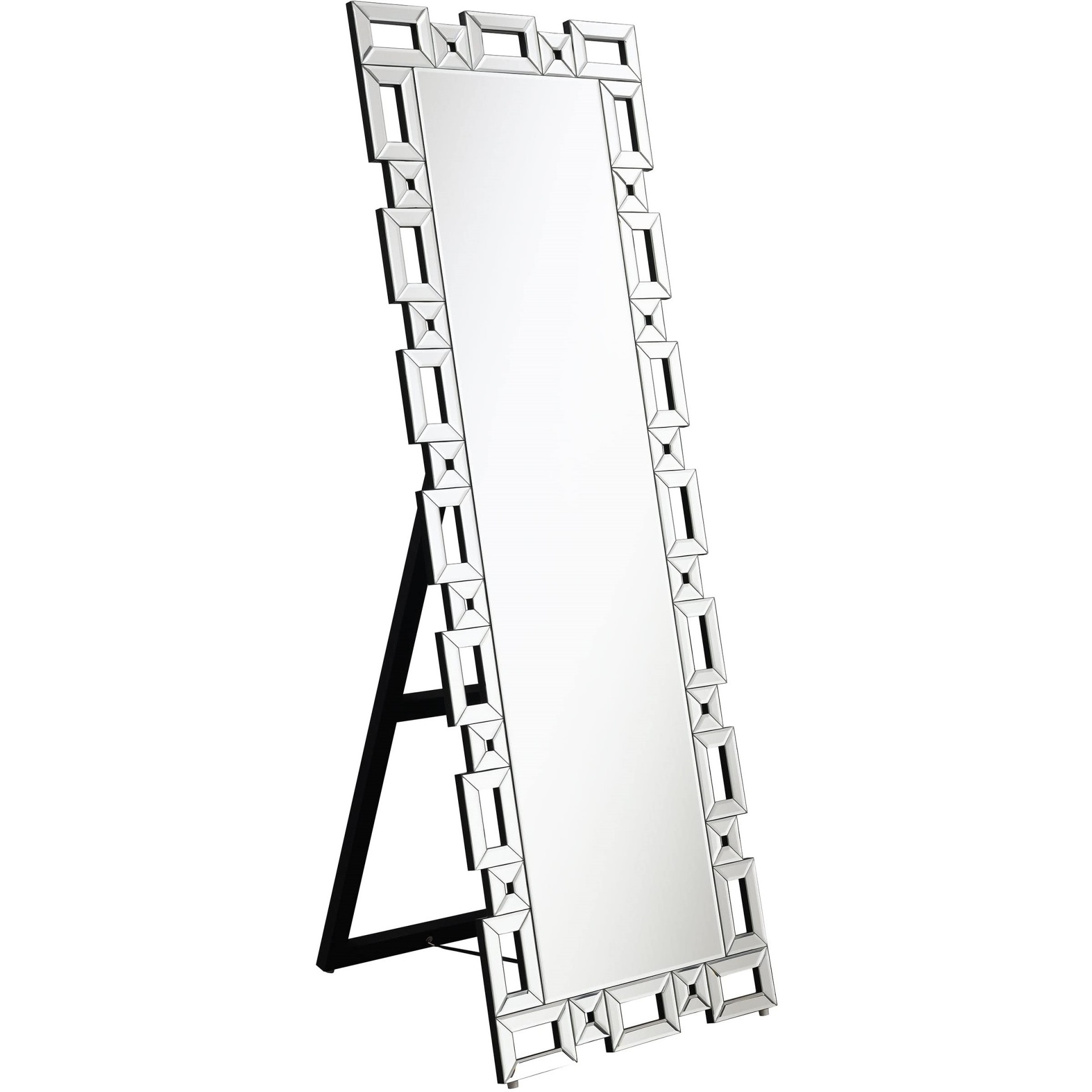 Tavin Geometric Frame Cheval Mirror
