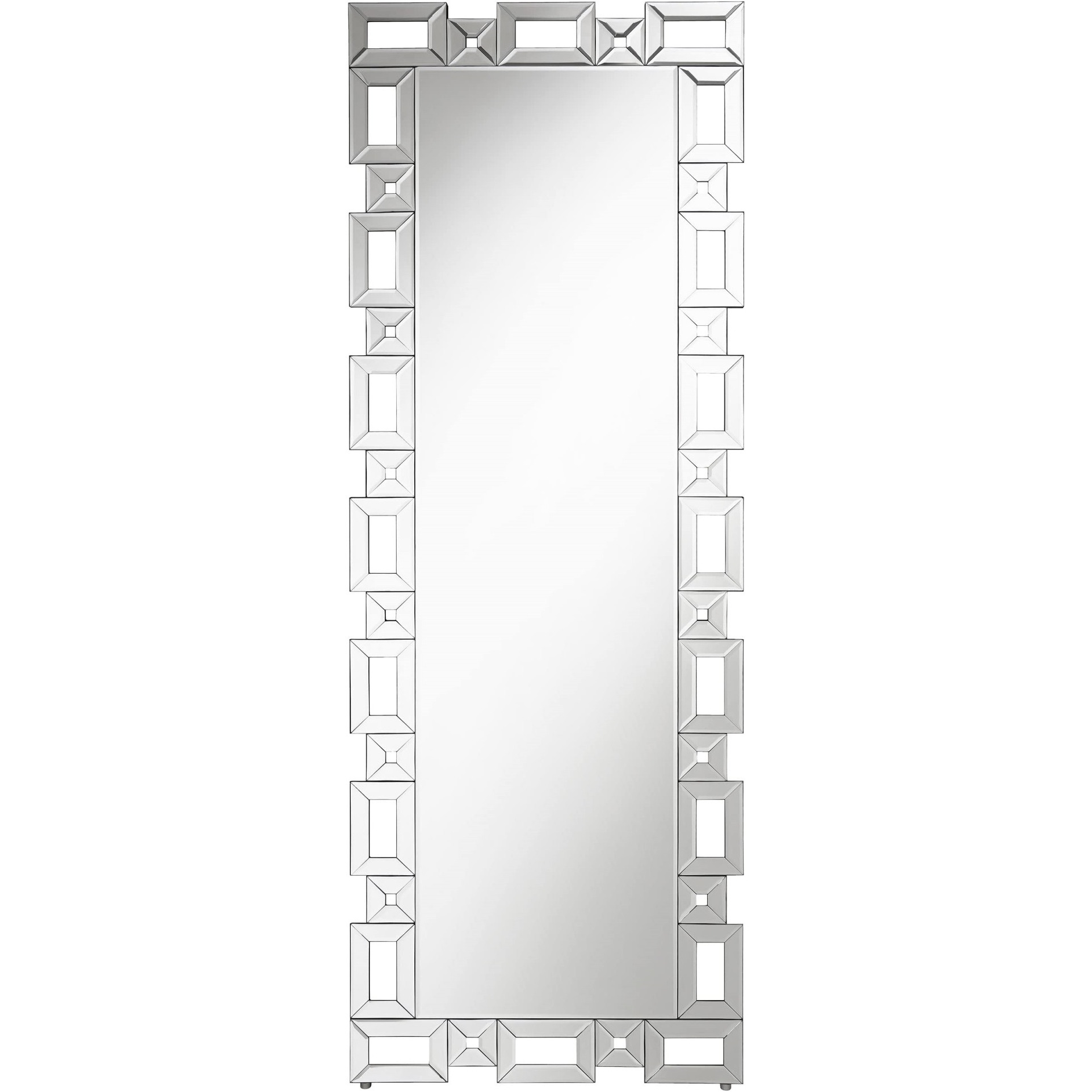 Tavin Geometric Frame Cheval Mirror