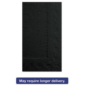 Hoffmaster 180513 15 x 17 in. Dinner Napkins 2-Ply  Black