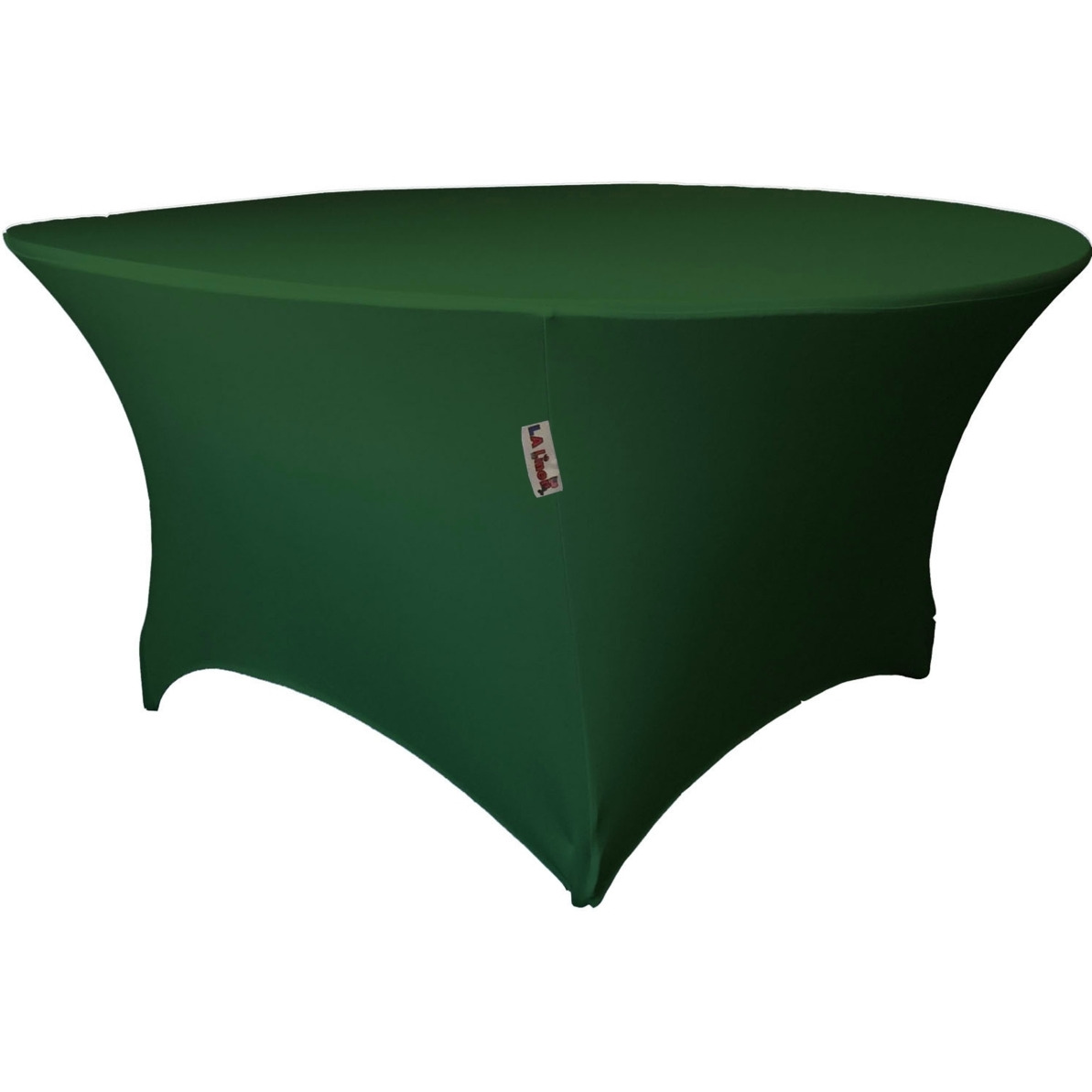 LA Linen TCSpandex60Rx30H-GreenHunterX20 Round Spandex Tablecloth  Hunter Green - 60 x 30 in.