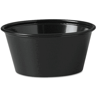 Solo Cups DCCP325BLK Black Plastic Souffle Cups