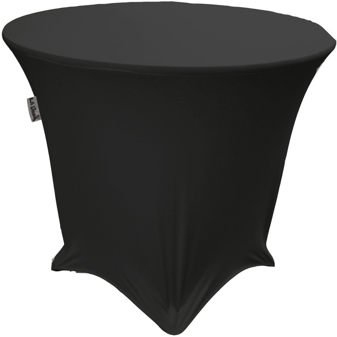 LA Linen TCSpandex30Rx30H-BlackX24 Round Spandex Tablecloth  Black - 30 x 30 in.