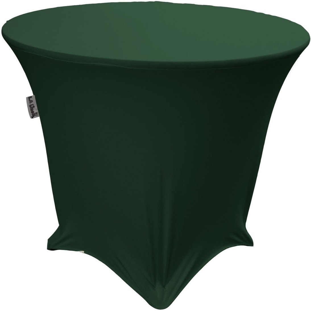 LA Linen TCSpandex30Rx30H-GreenHunterX20 Round Spandex Tablecloth  Hunter Green - 30 x 30 in.