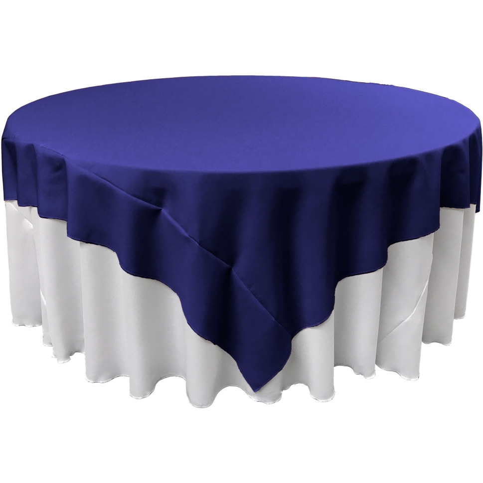 TCpop90x90-RoyalP50 Polyester Poplin Square Tablecloth  Royal - 90 x 90 in.