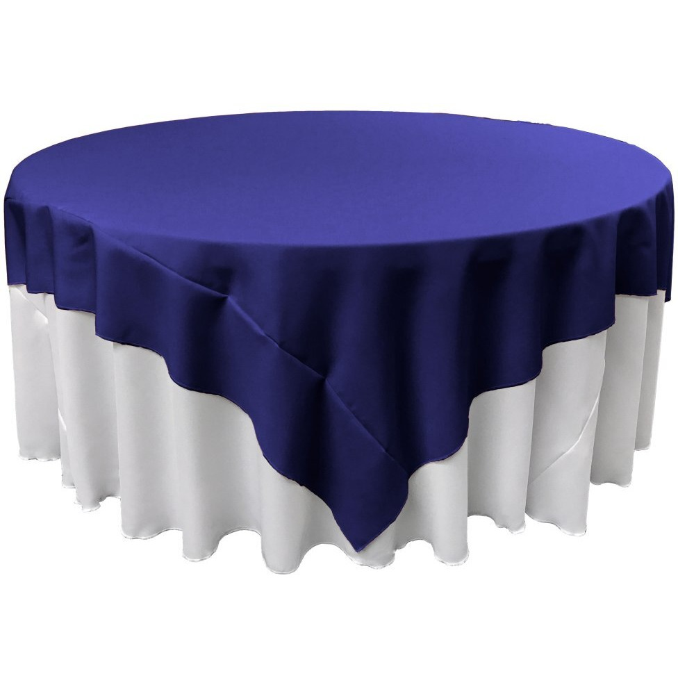 TCpop90x90-RoyalP50 Polyester Poplin Square Tablecloth  Royal - 90 x 90 in.