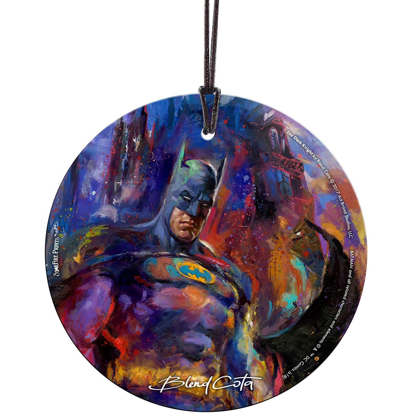Trend Setters SPCIR955 Blend Cota the Dark Knight StarFire Prints Hanging Glass
