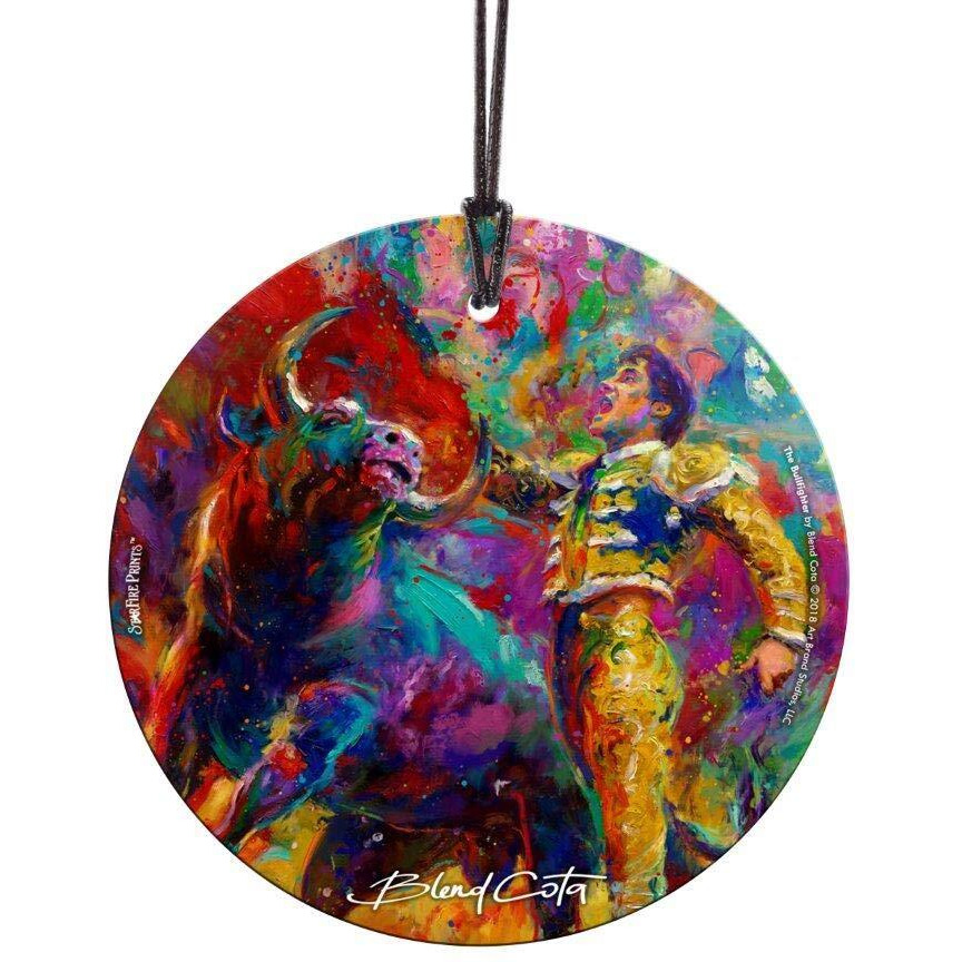 Trend Setters SPCIR954 Blend Cota the Bullfighter StarFire Prints Hanging Glass