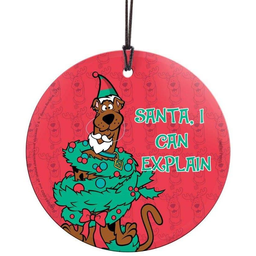 Trend Setters SPCIR1059 Scooby Doo Santa  I Can Explain Starfire Hanging Glass