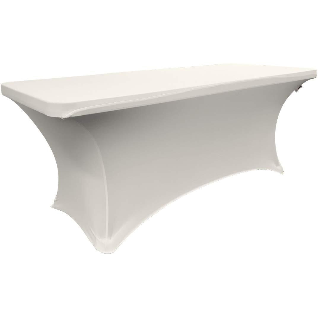TCSpandex72x30x30-WhiteX11 Rectangular Spandex Tablecloth  White - 72 x 30 x 30 in.